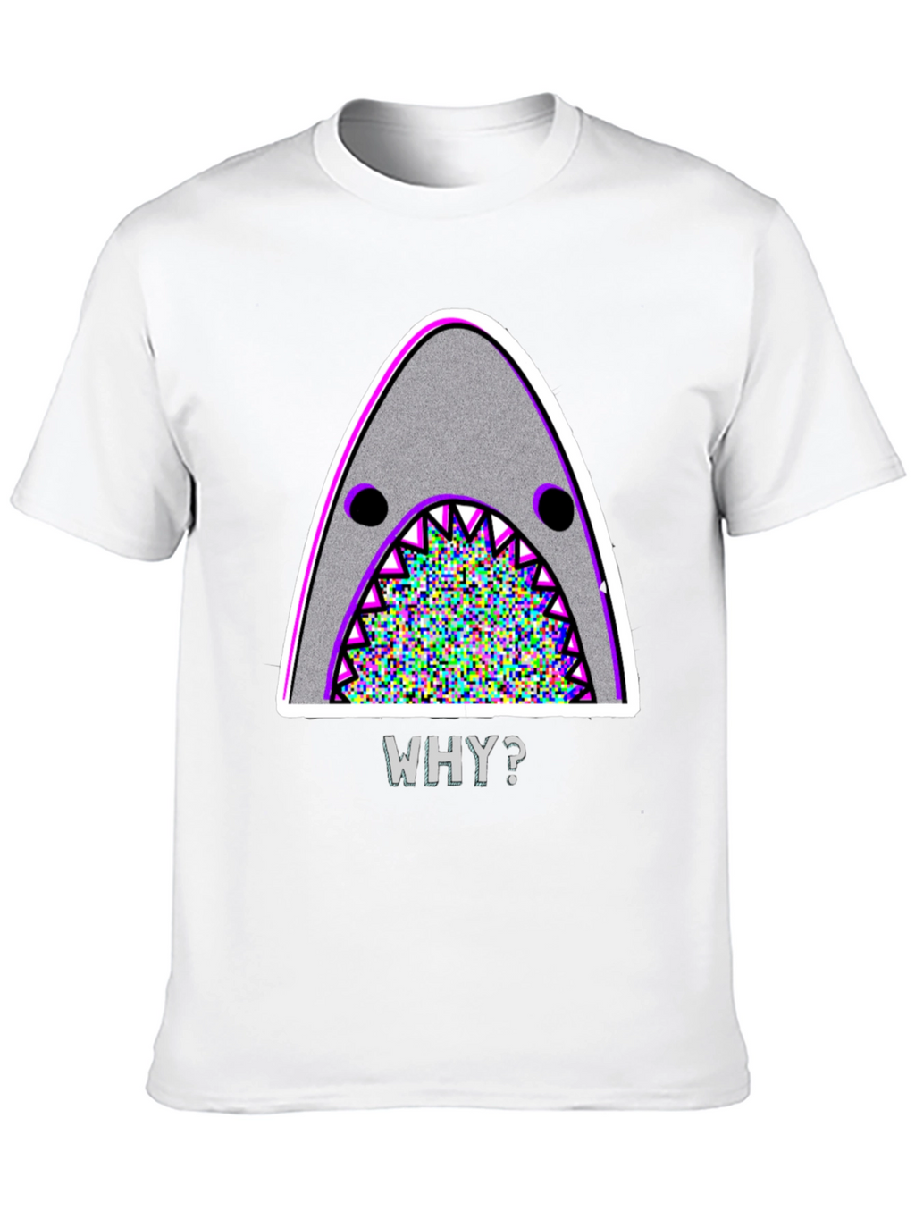 Mens Why? Shark Graphic T-Shirt