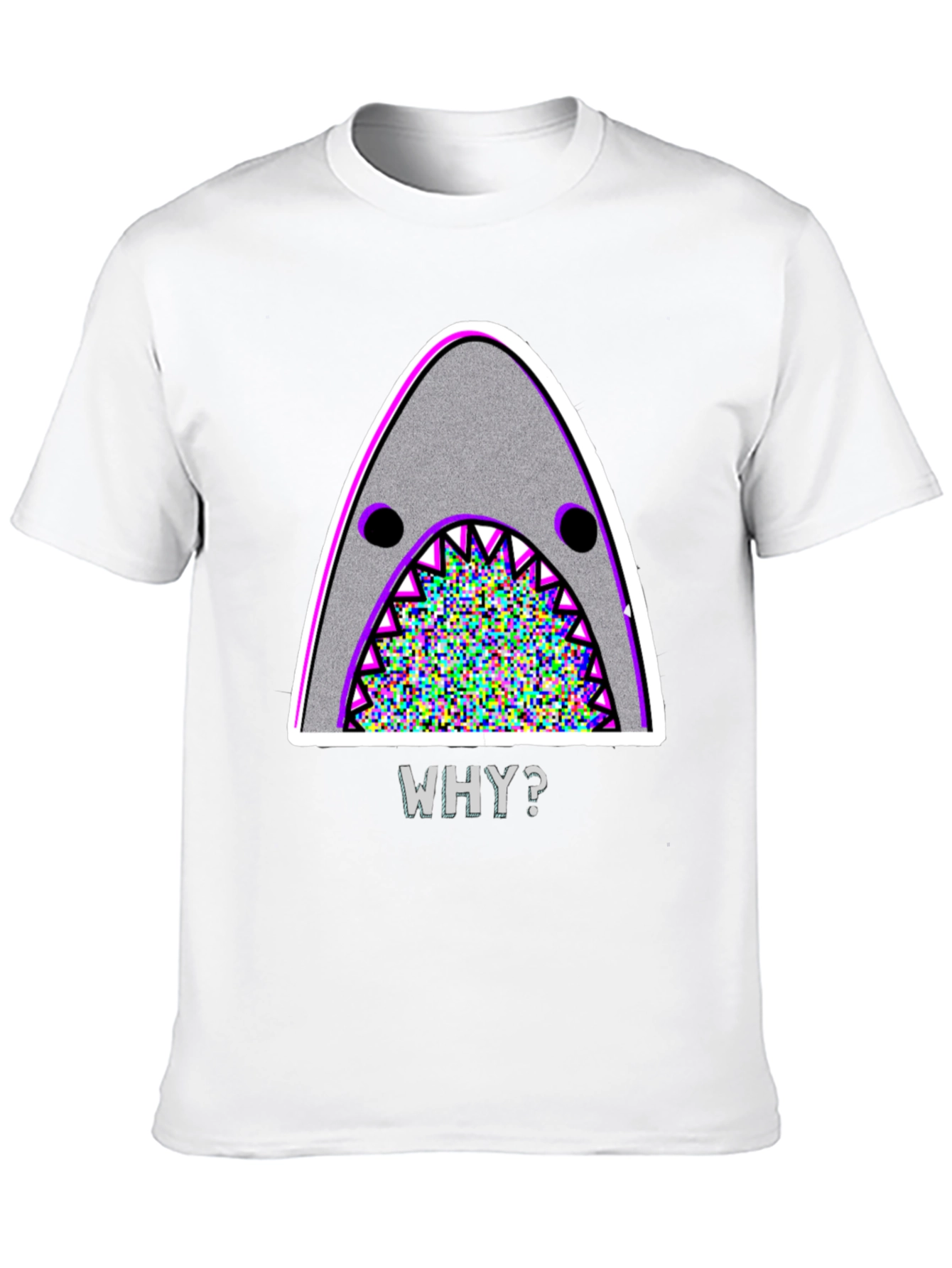 Mens Why? Shark Graphic T-Shirt