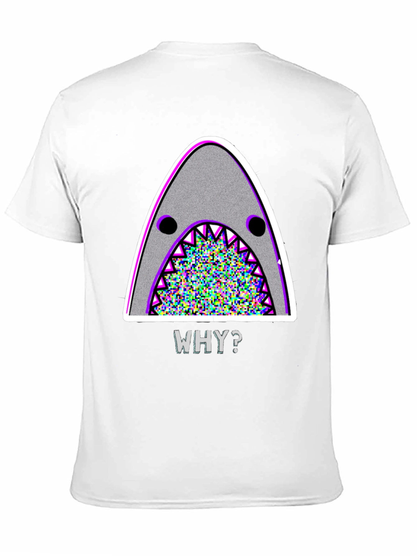 Mens Why? Shark Graphic T-Shirt
