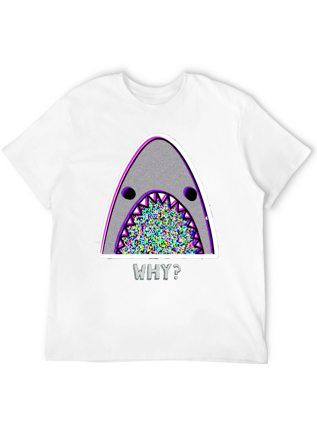 Mens Why? Shark Graphic T-Shirt
