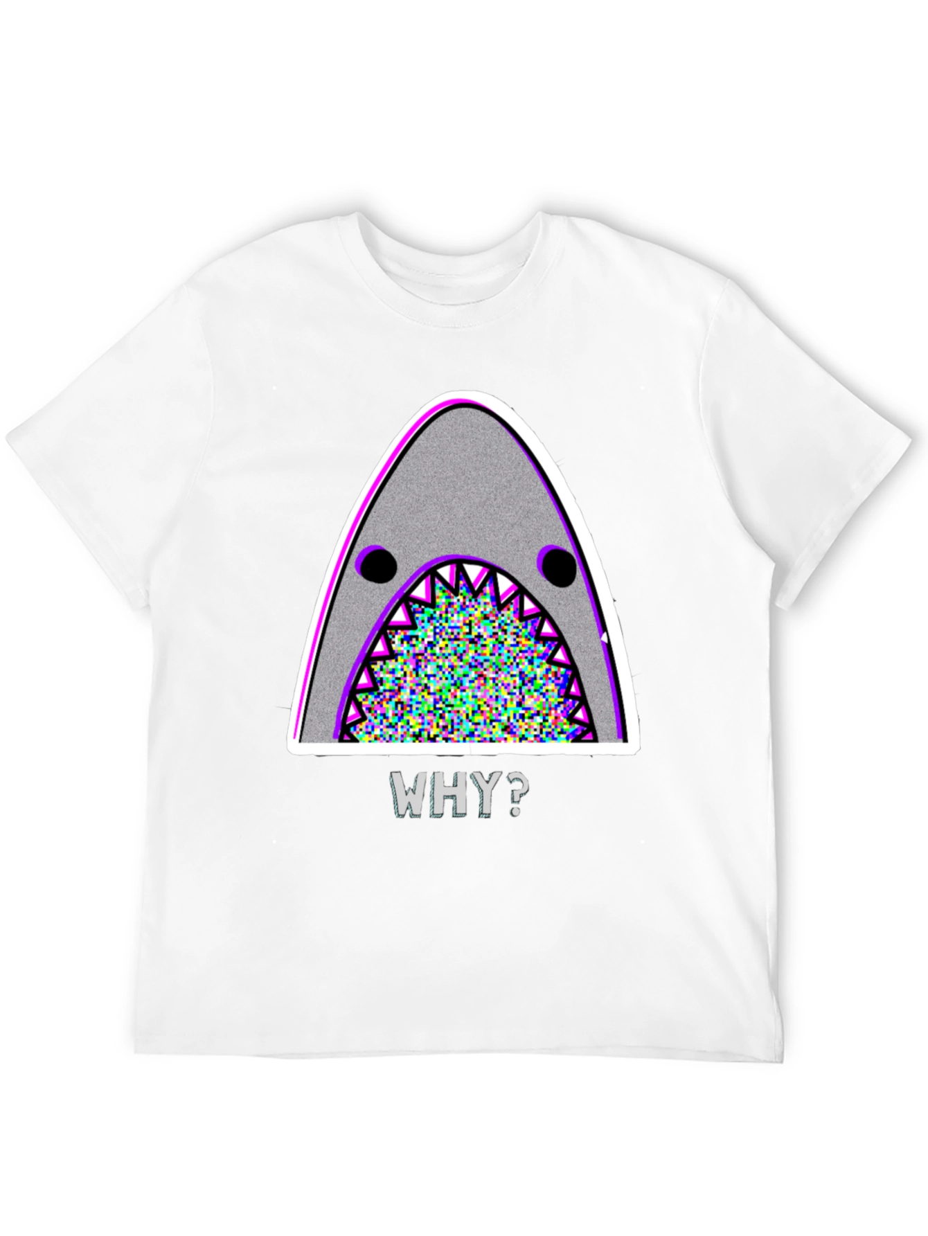 Mens Why? Shark Graphic T-Shirt