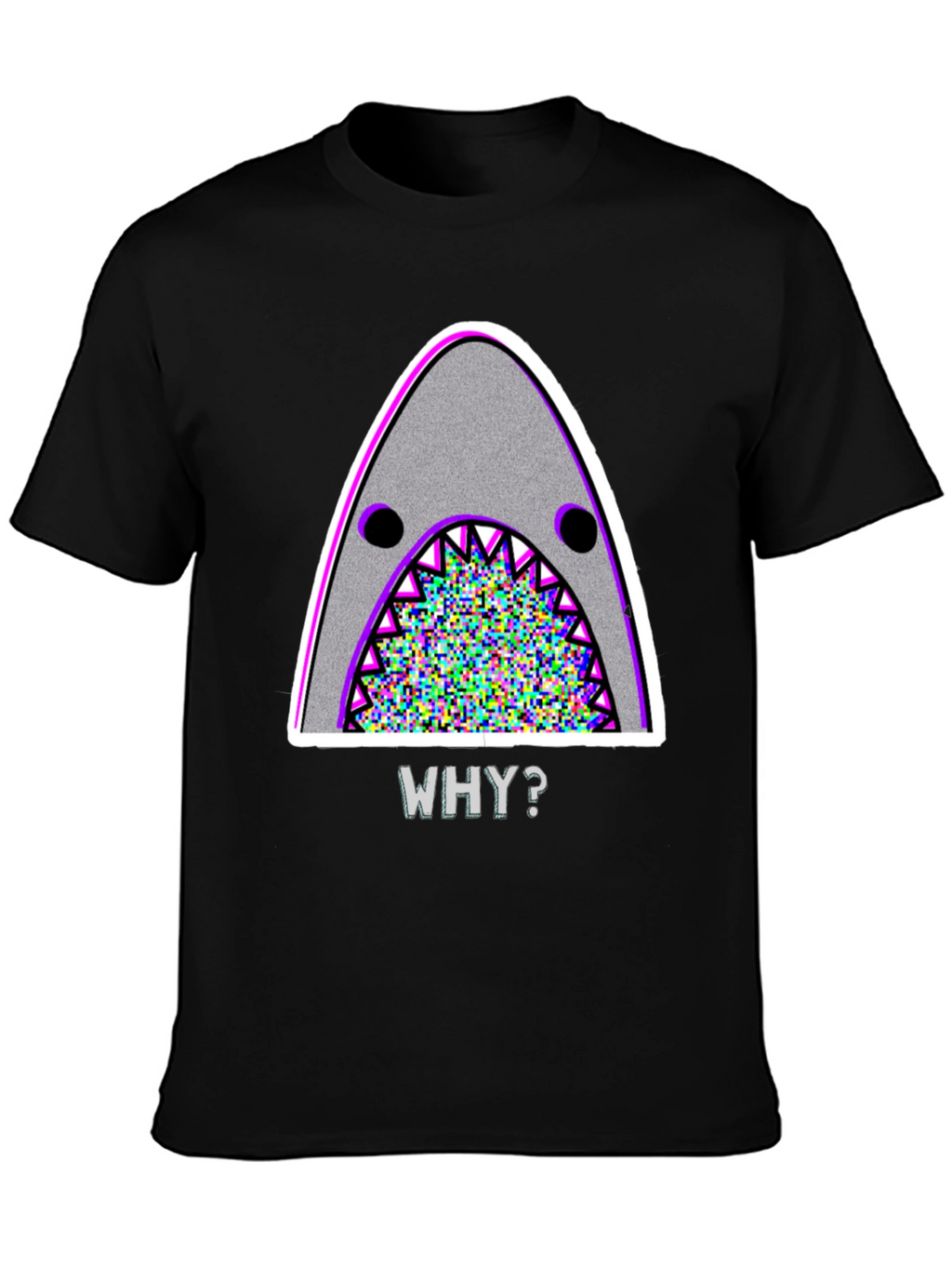 Mens Why? Shark Graphic T-Shirt