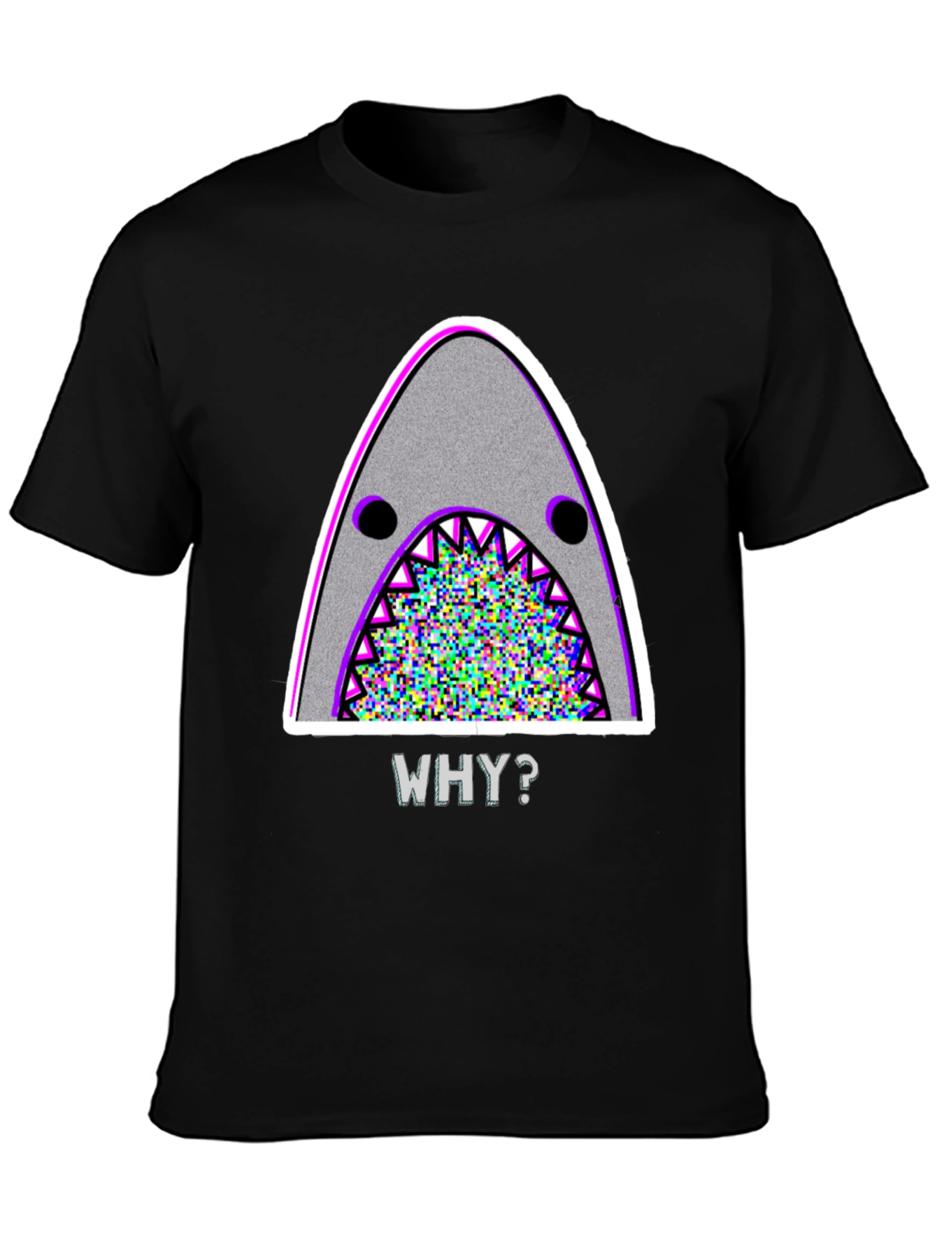 Mens Why? Shark Graphic T-Shirt