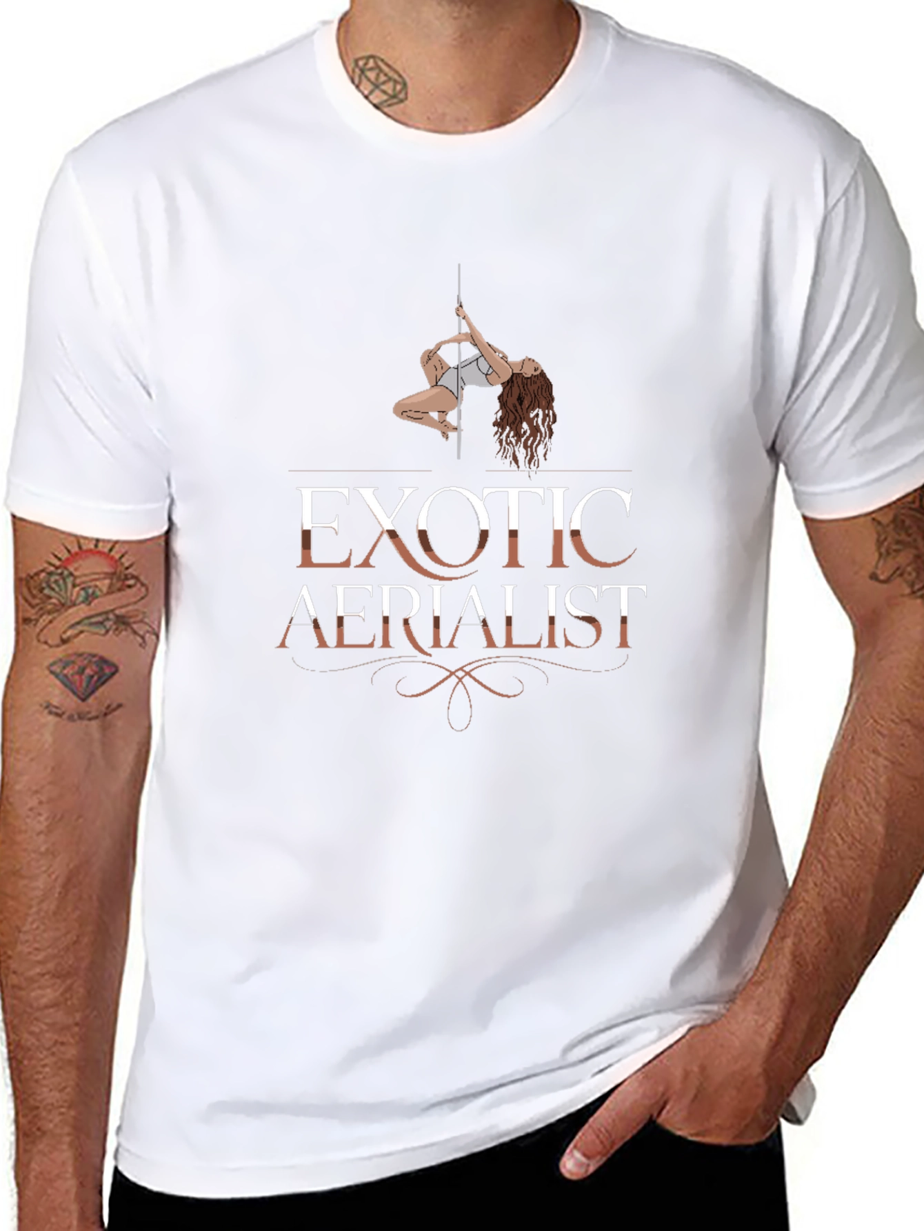Exotic Aerialist Graphic T-Shirt Black