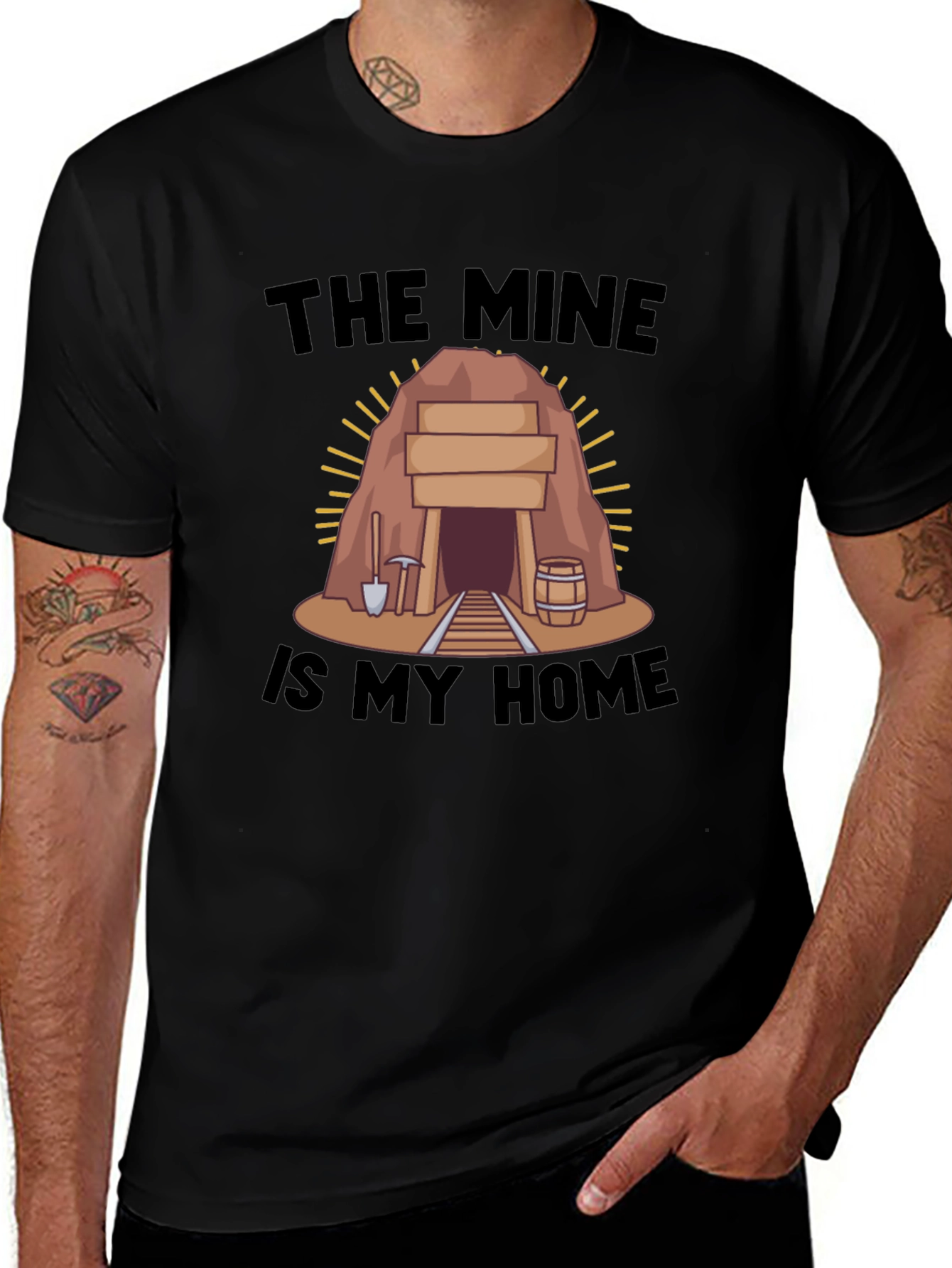The Mine is My Home Black T-Shirt