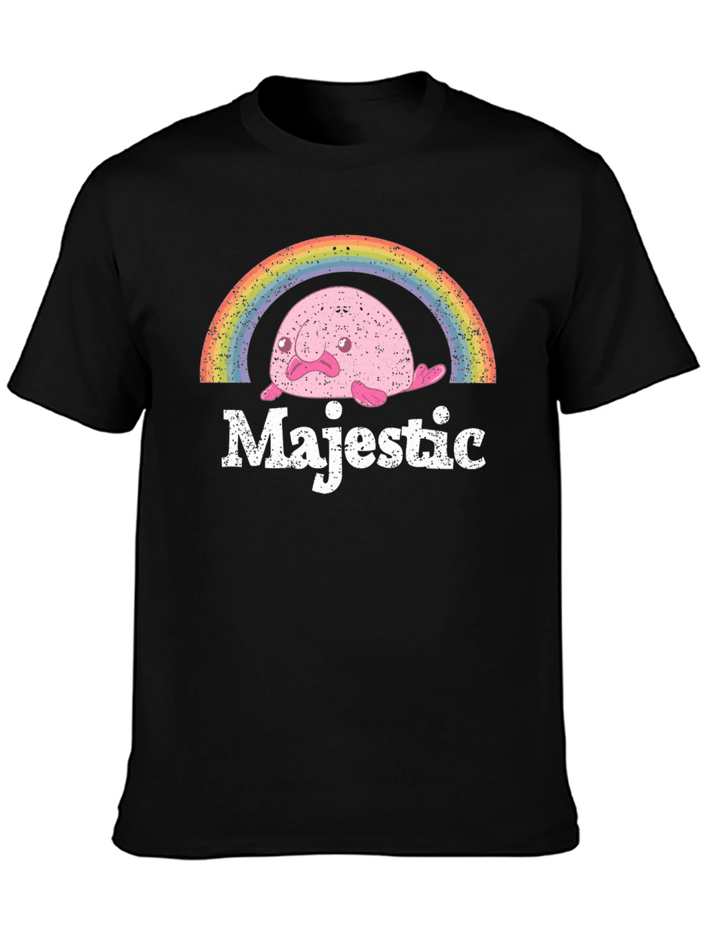 Majestic Blobfish Rainbow Graphic T-Shirt