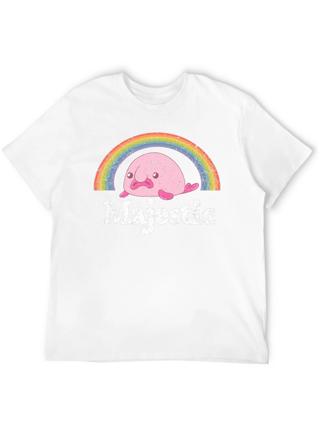 Majestic Blobfish Rainbow Graphic T-Shirt