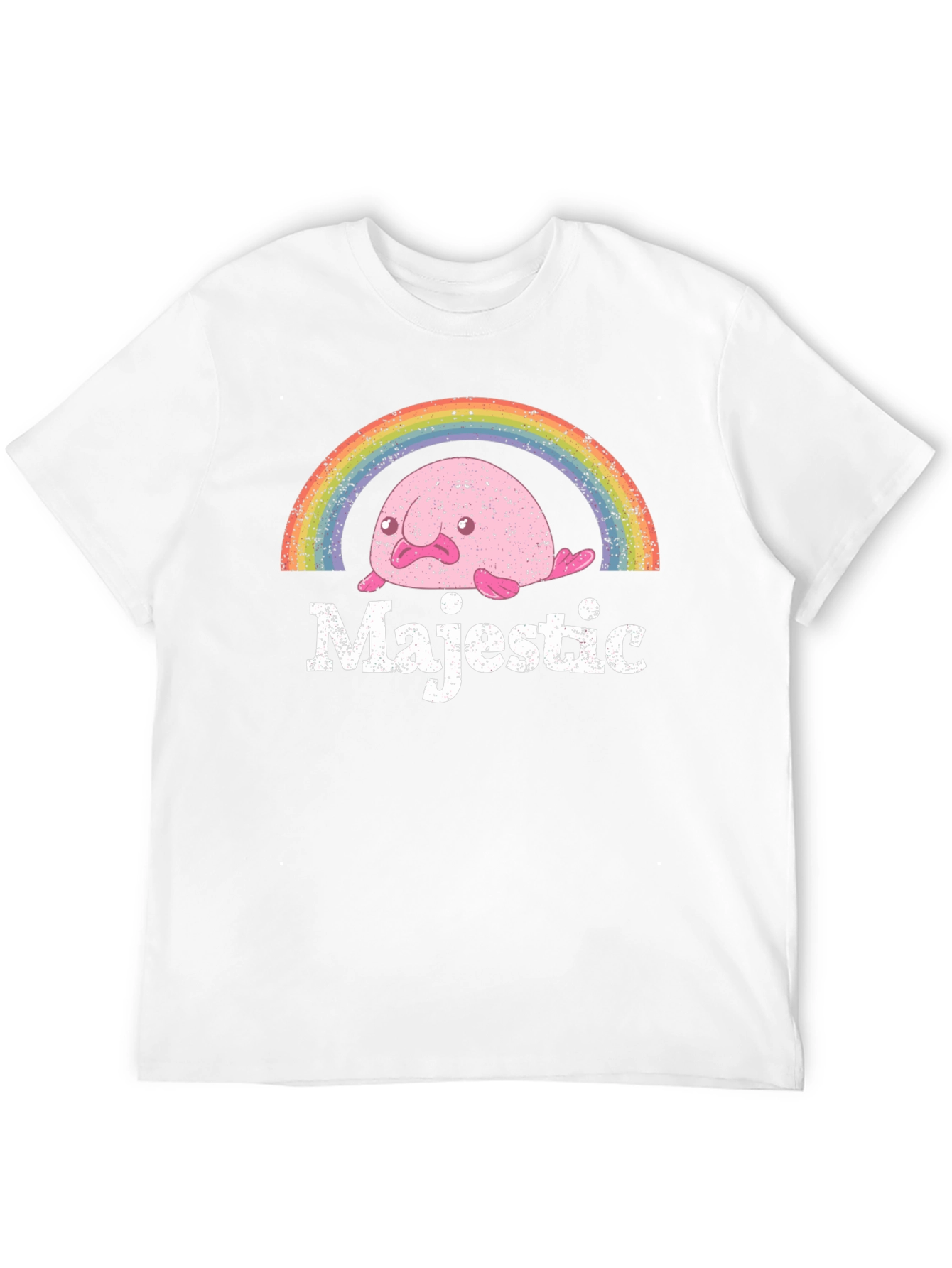 Majestic Blobfish Rainbow Graphic T-Shirt