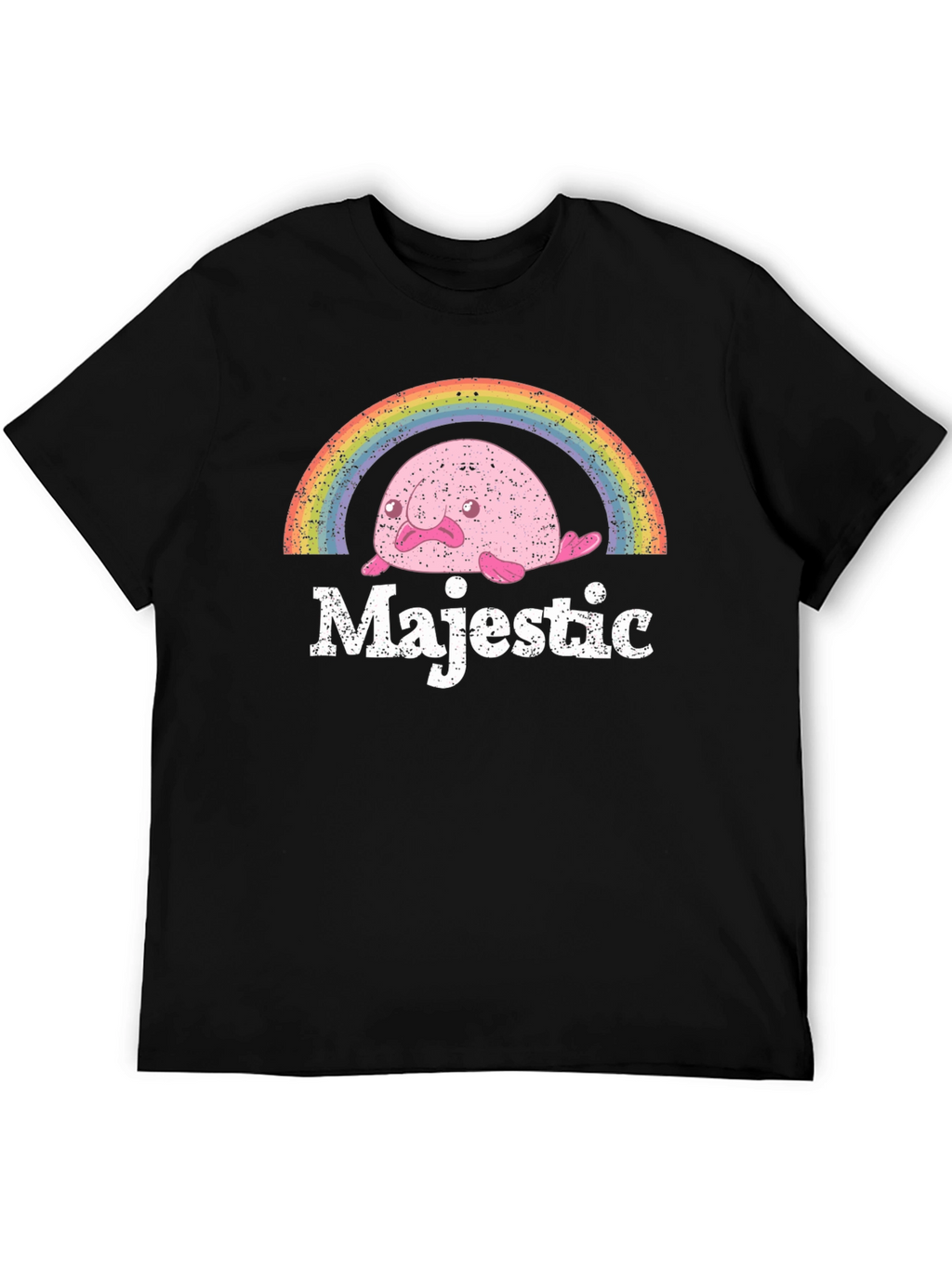 Majestic Blobfish Rainbow Graphic T-Shirt