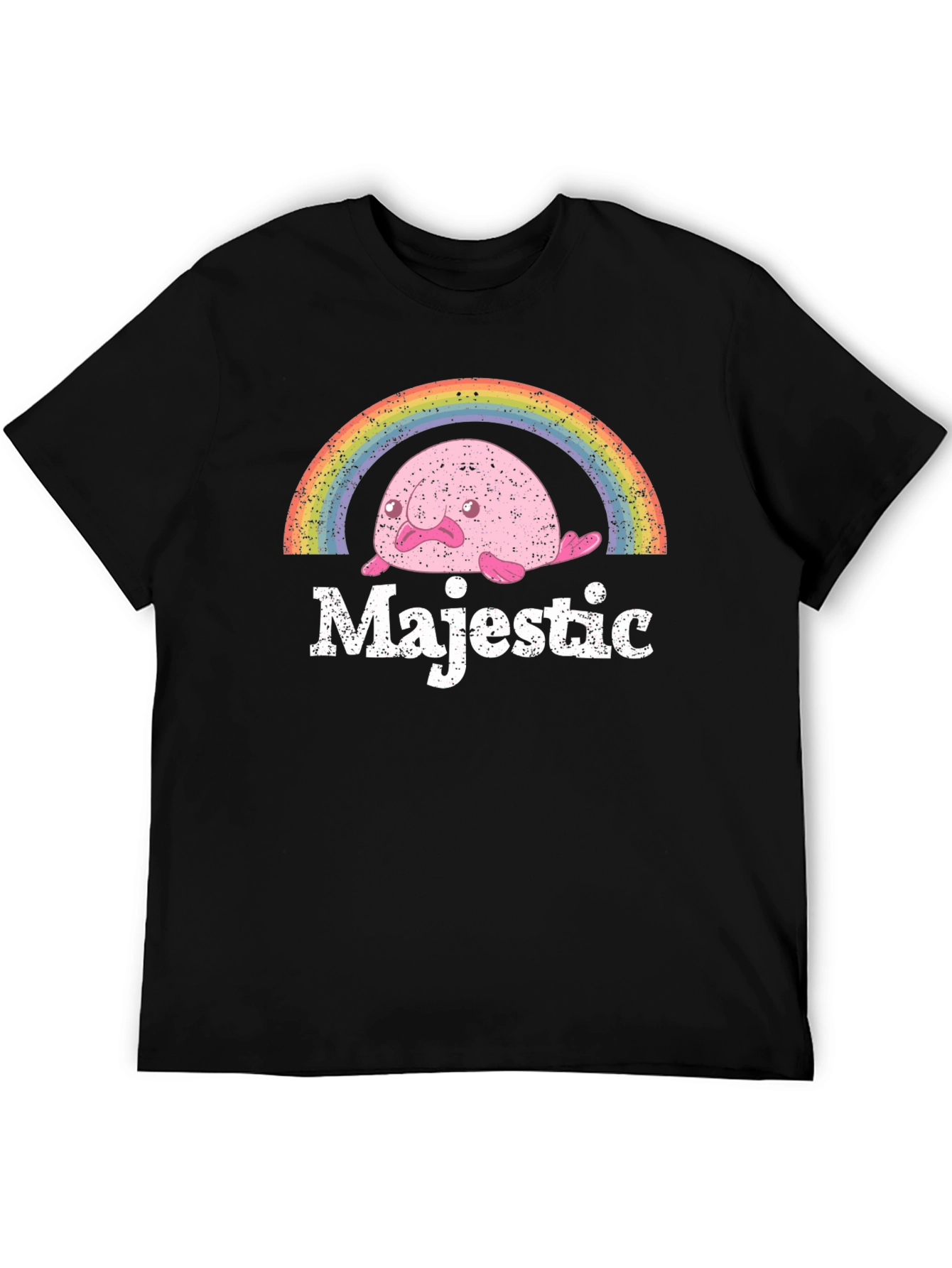 Majestic Blobfish Rainbow Graphic T-Shirt