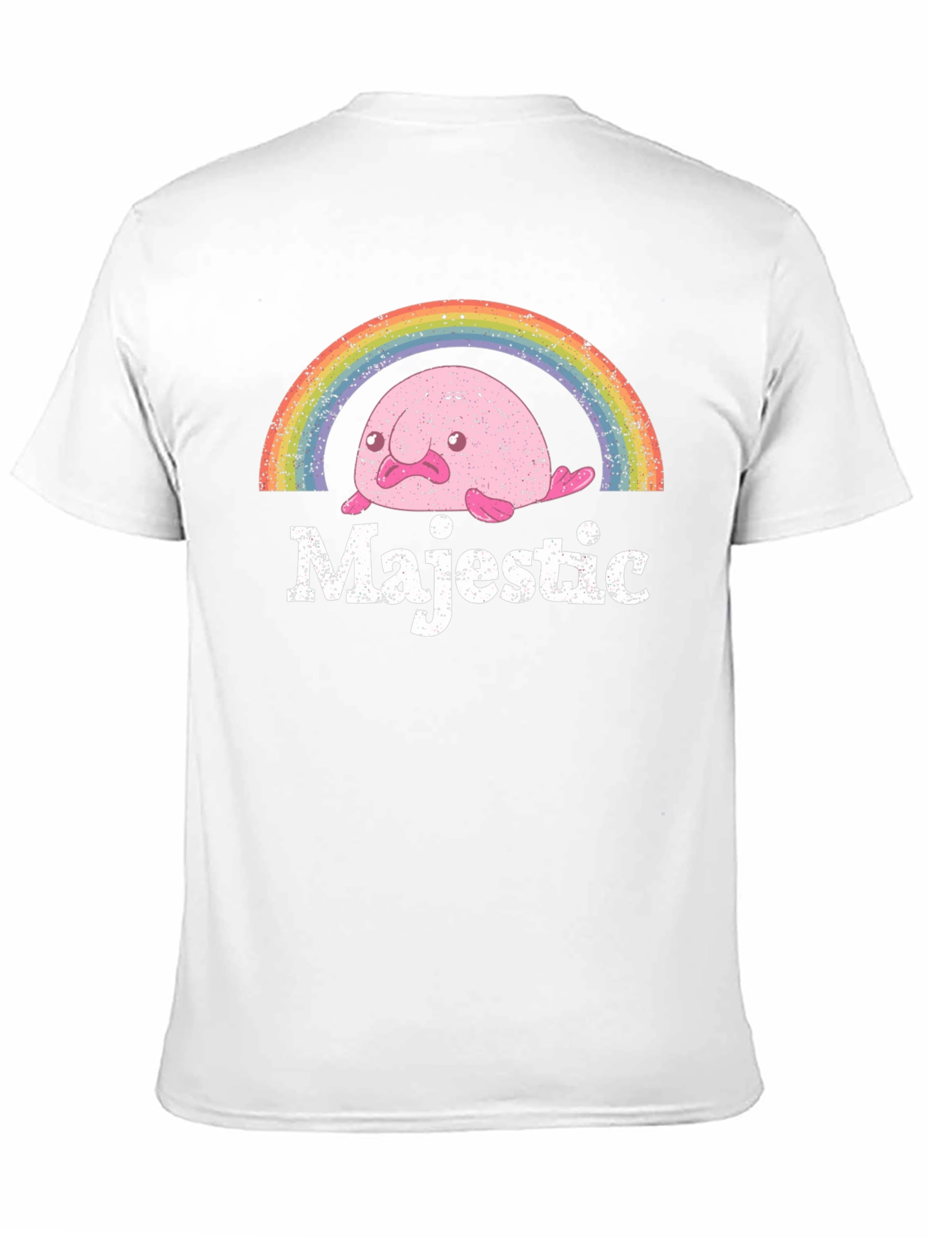 Majestic Blobfish Rainbow Graphic T-Shirt