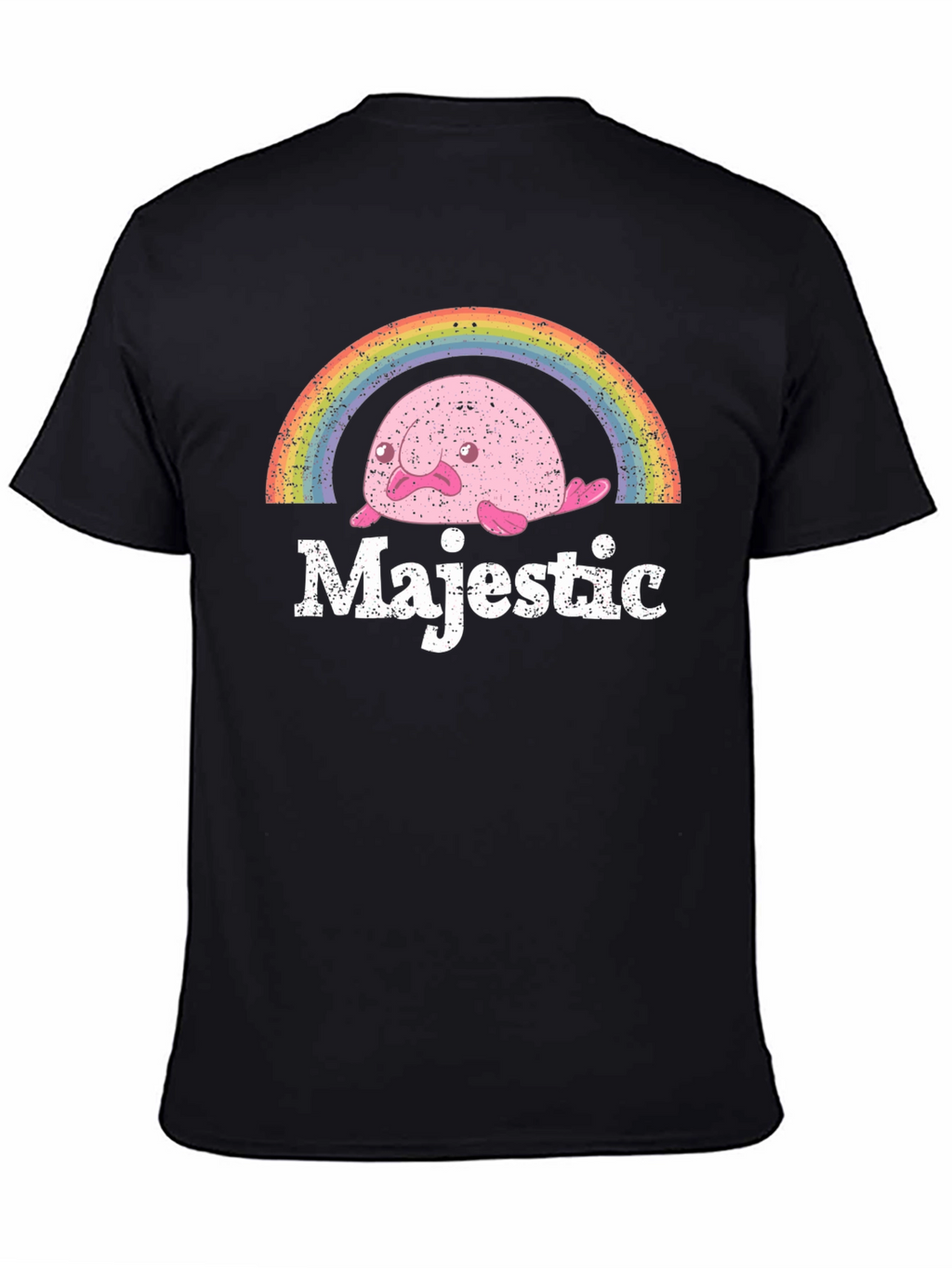 Majestic Blobfish Rainbow Graphic T-Shirt