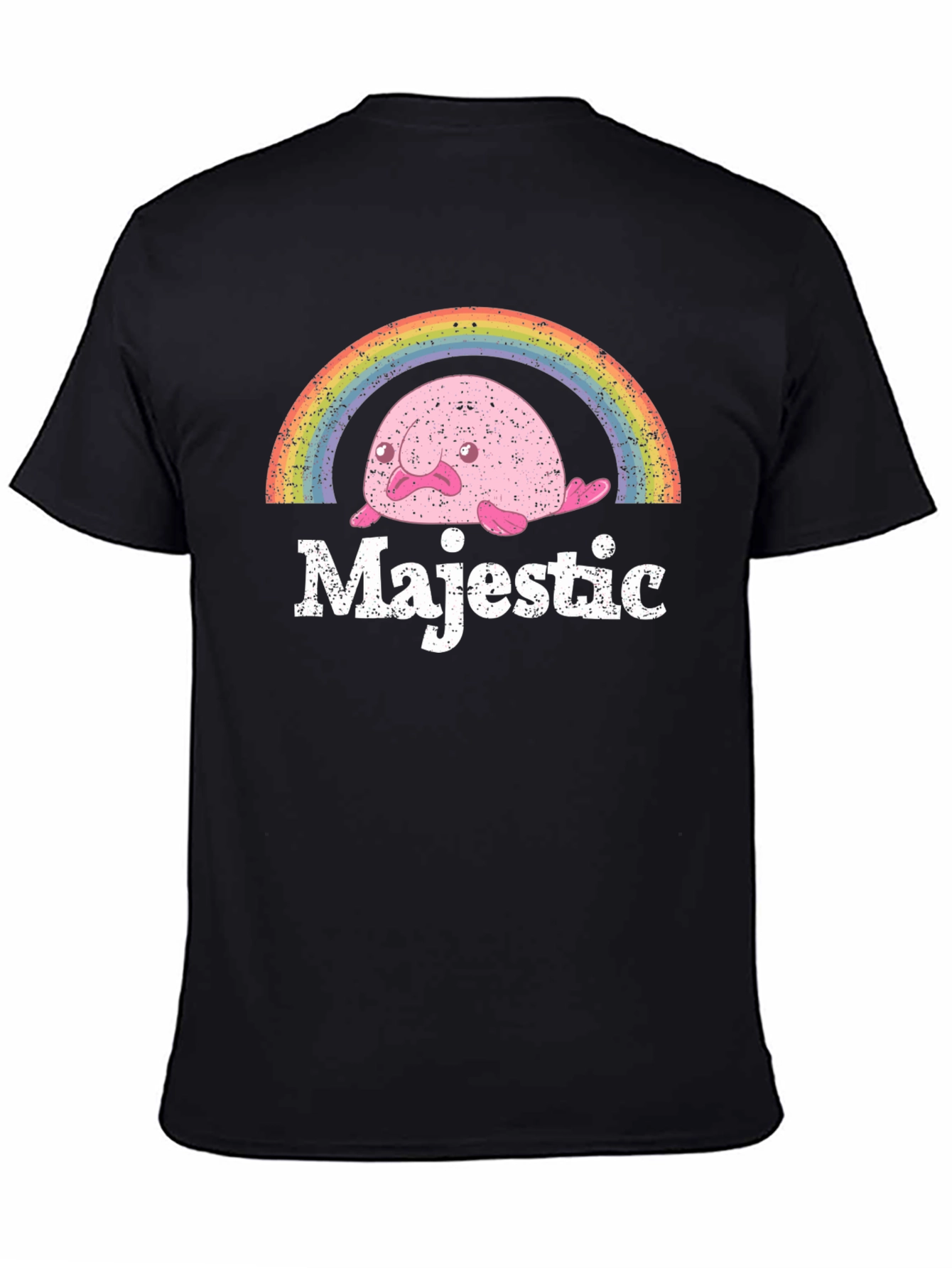 Majestic Blobfish Rainbow Graphic T-Shirt