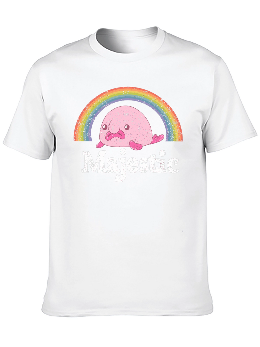 Majestic Blobfish Rainbow Graphic T-Shirt
