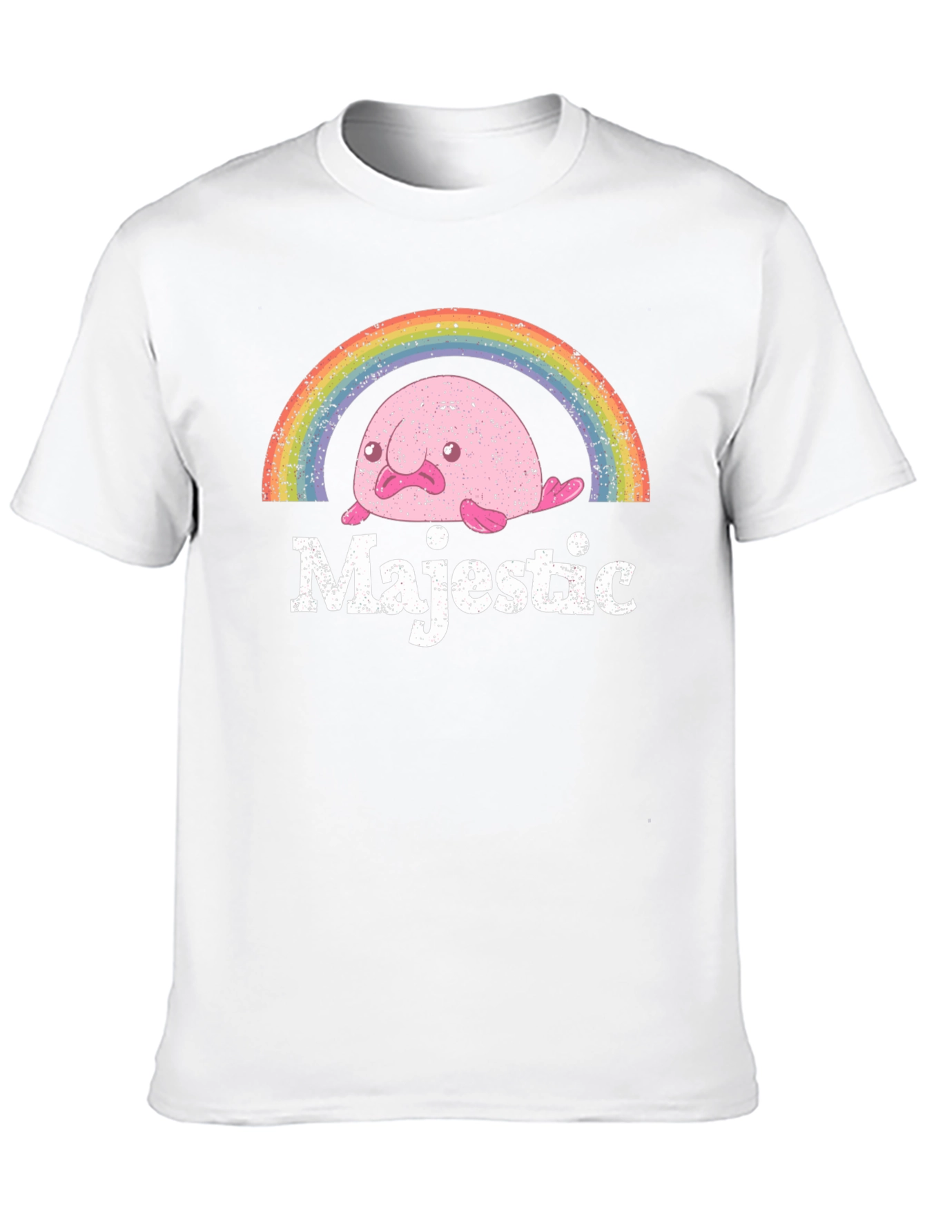 Majestic Blobfish Rainbow Graphic T-Shirt