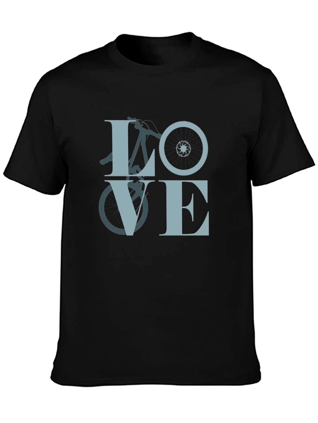 Love Biking Graphic Tee - Black Casual Shirt