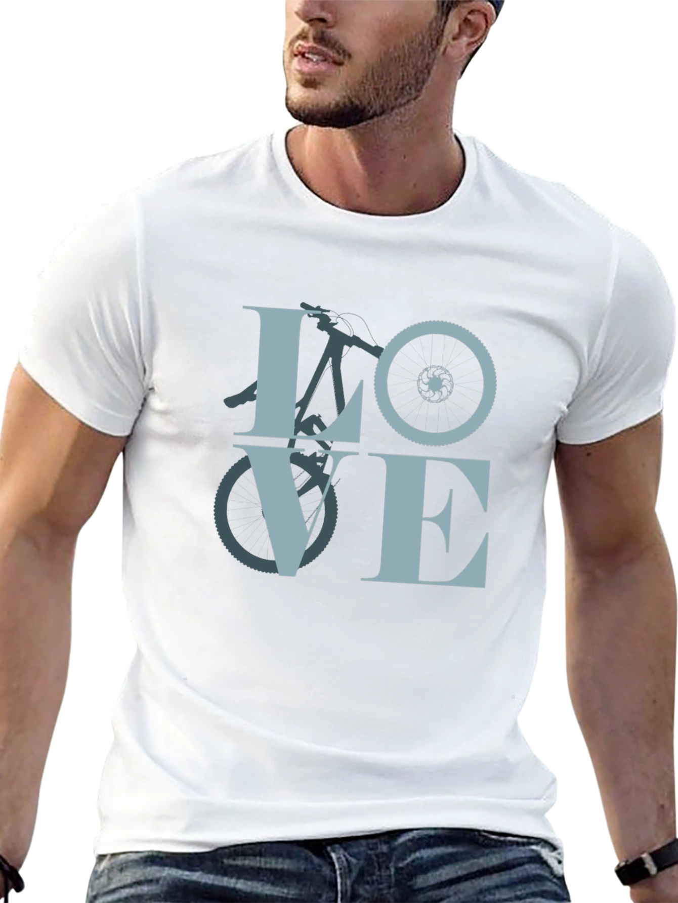 Love Biking Graphic Tee - Black Casual Shirt