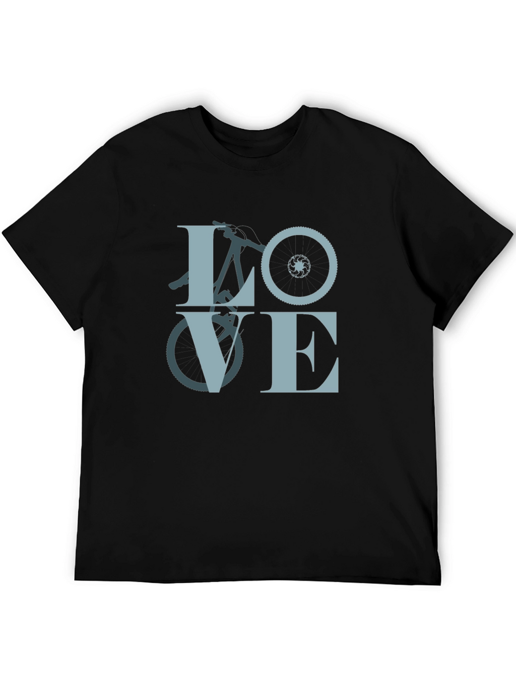 Love Biking Graphic Tee - Black Casual Shirt