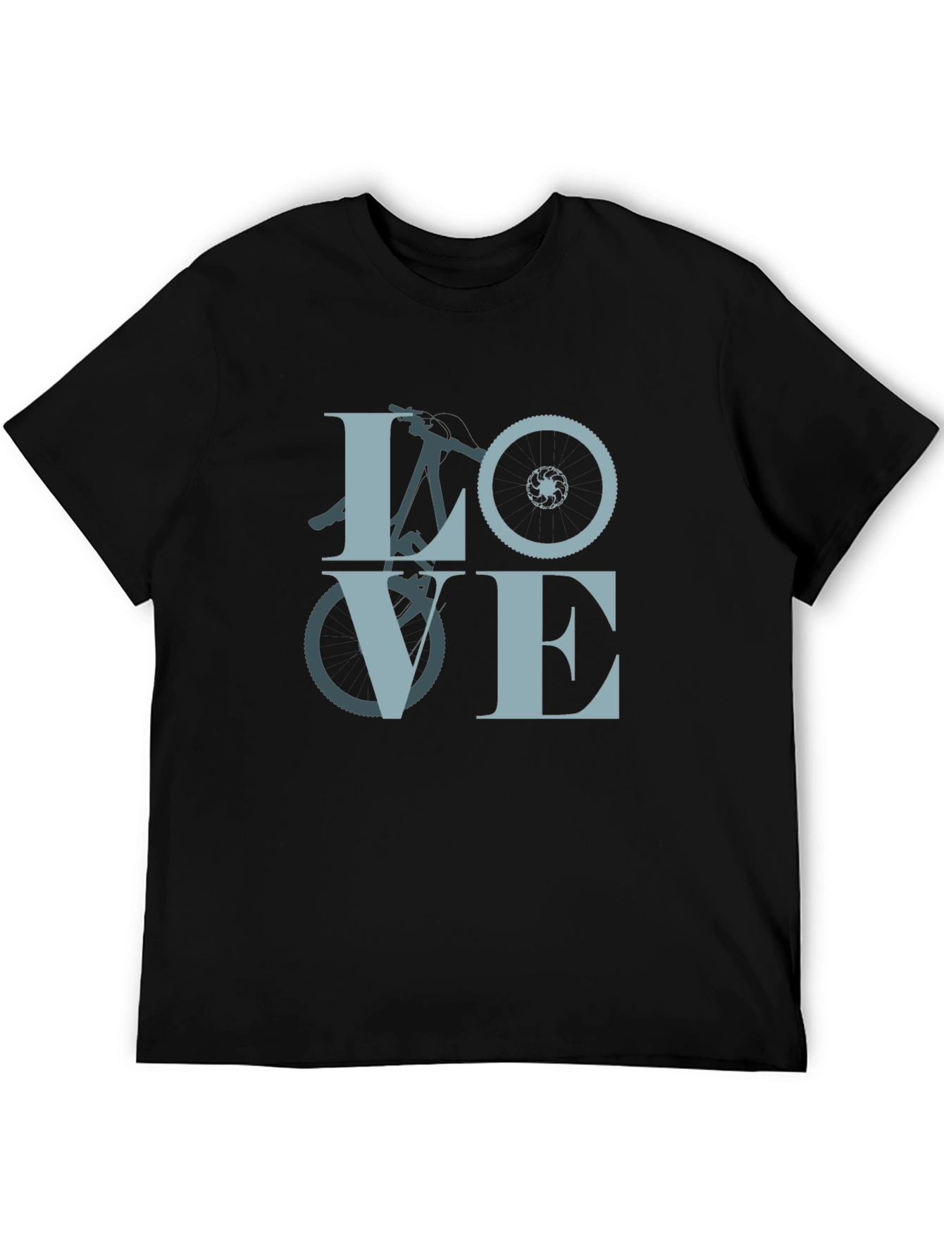 Love Biking Graphic Tee - Black Casual Shirt