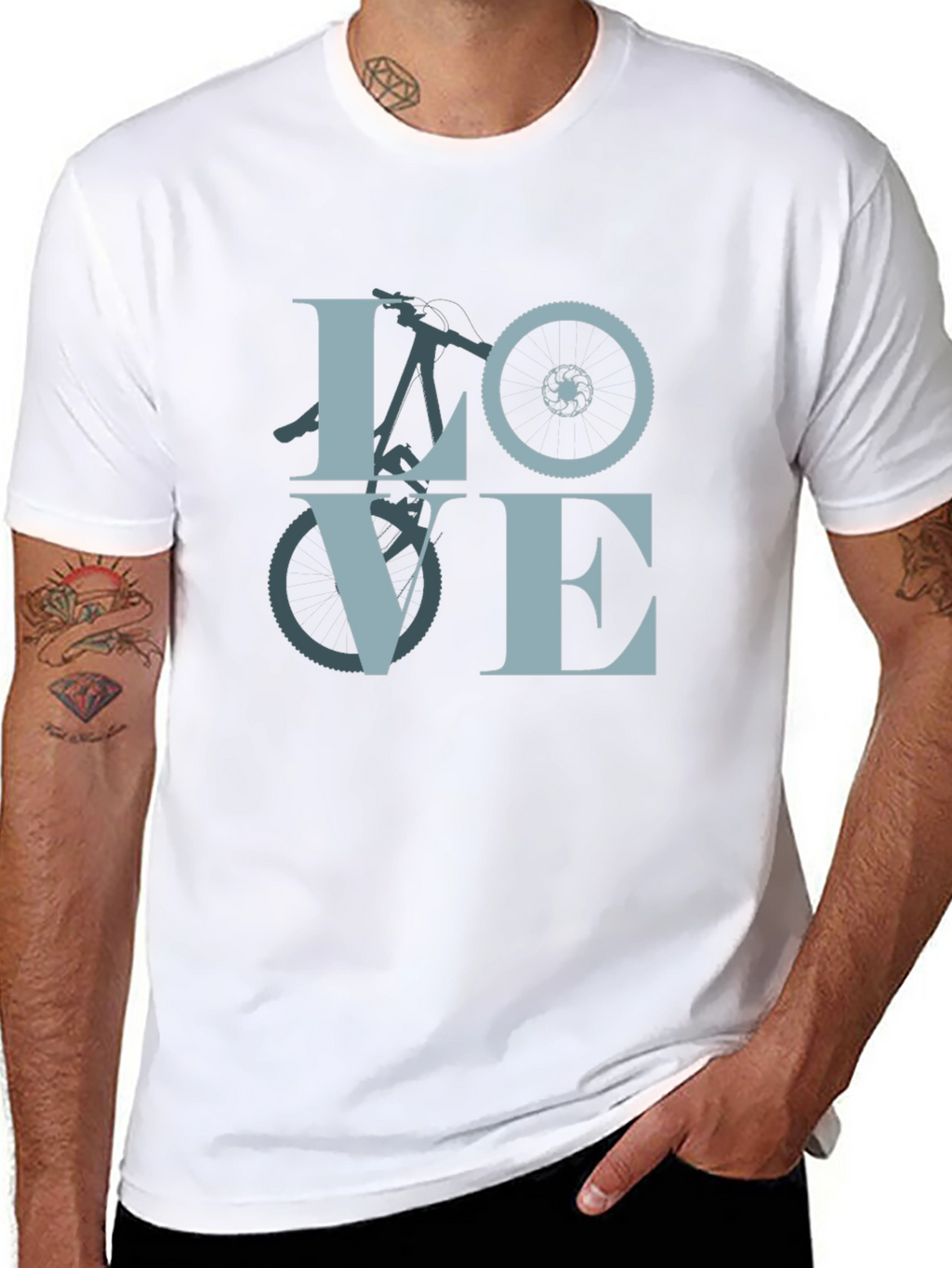 Love Biking Graphic Tee - Black Casual Shirt