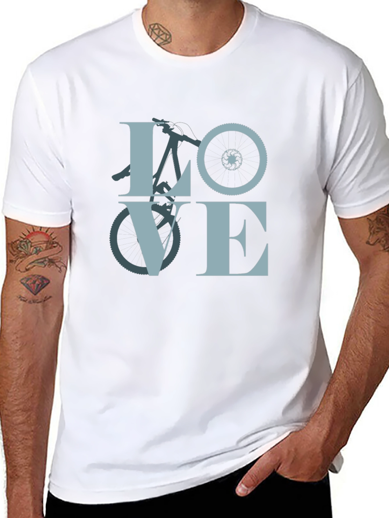 Love Biking Graphic Tee - Black Casual Shirt