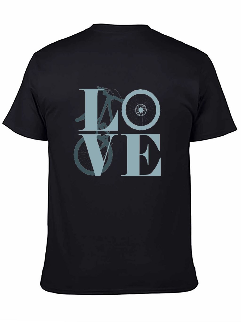 Love Biking Graphic Tee - Black Casual Shirt