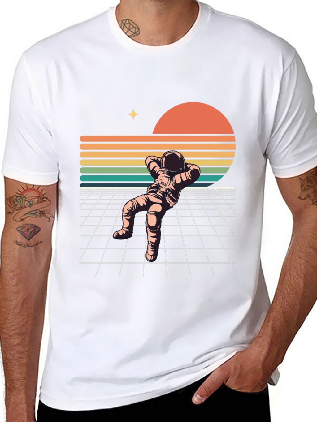 Retro Spaceman Relaxing T-Shirt
