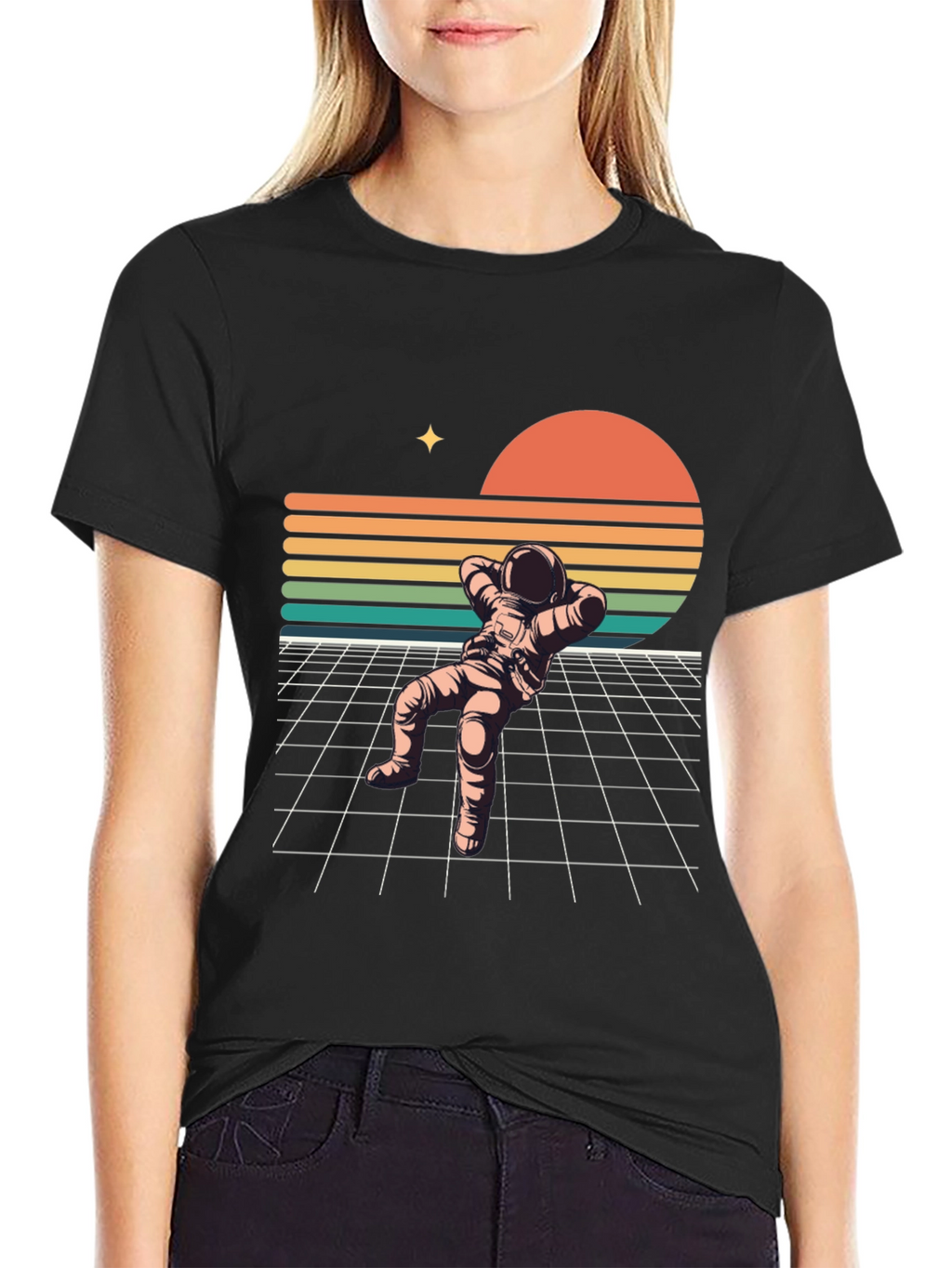 Retro Spaceman Relaxing T-Shirt