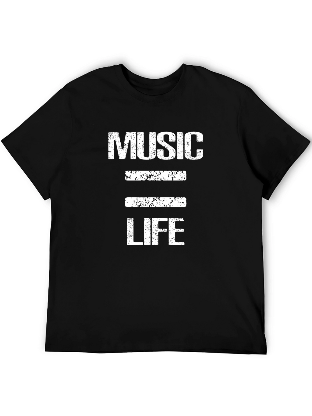 Music is Life Graphic Tee - Black