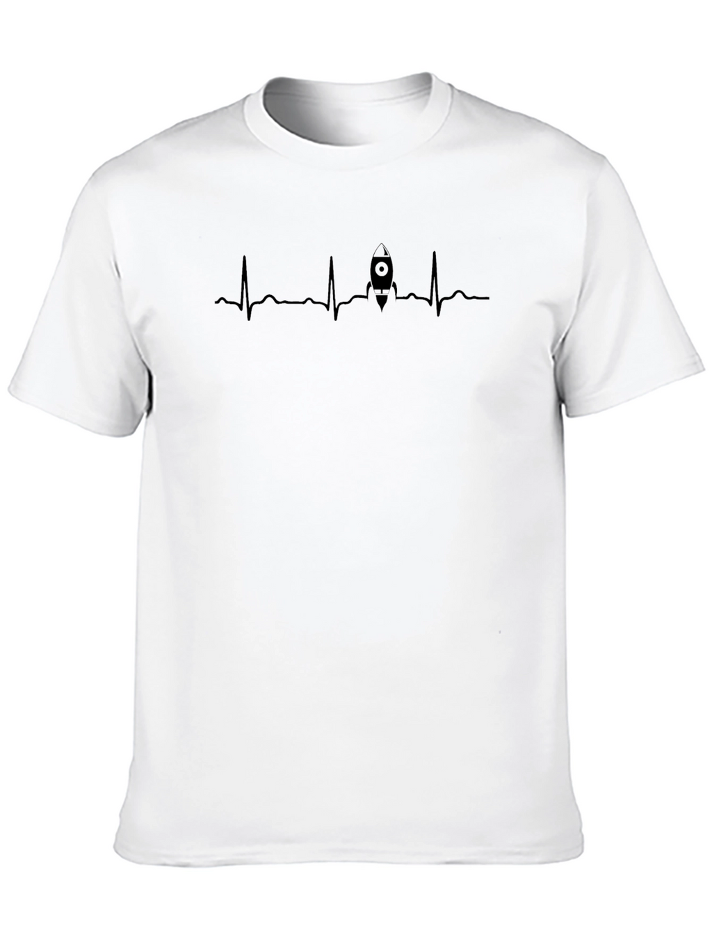Rocket Heartbeat T-Shirt - Space Enthusiast Tee