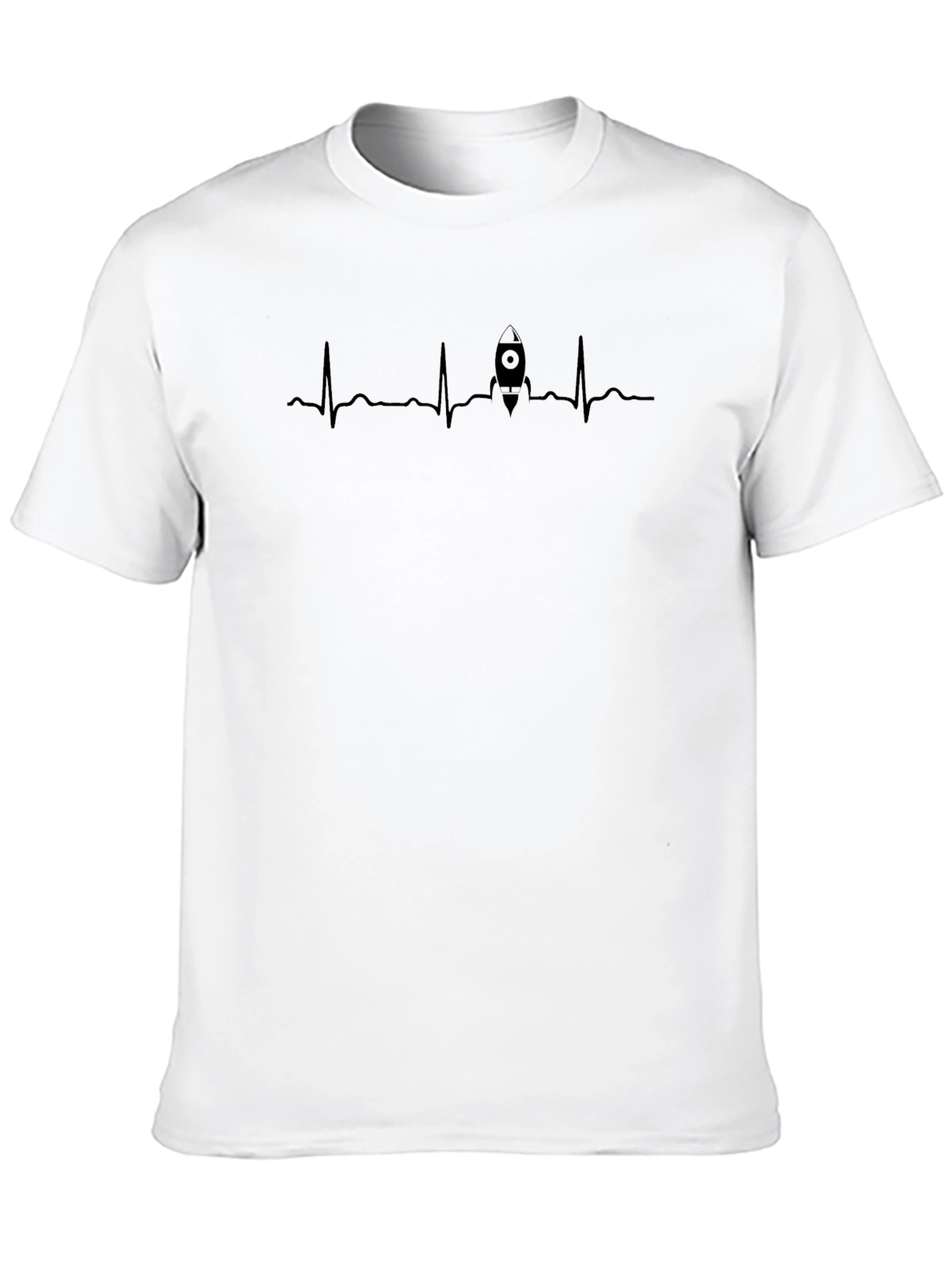 Rocket Heartbeat T-Shirt - Space Enthusiast Tee