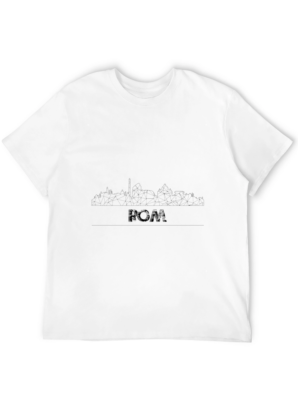 Rome Skyline T-Shirt - Black Graphic Tee