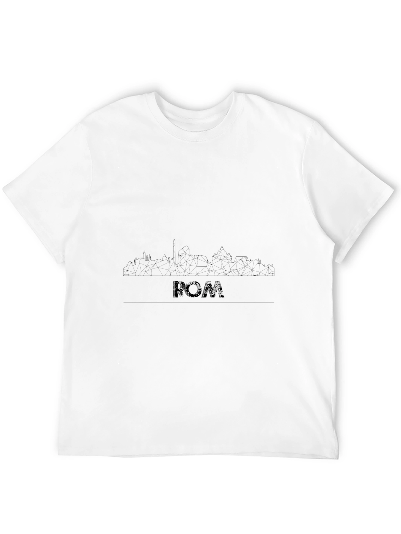 Rome Skyline T-Shirt - Black Graphic Tee