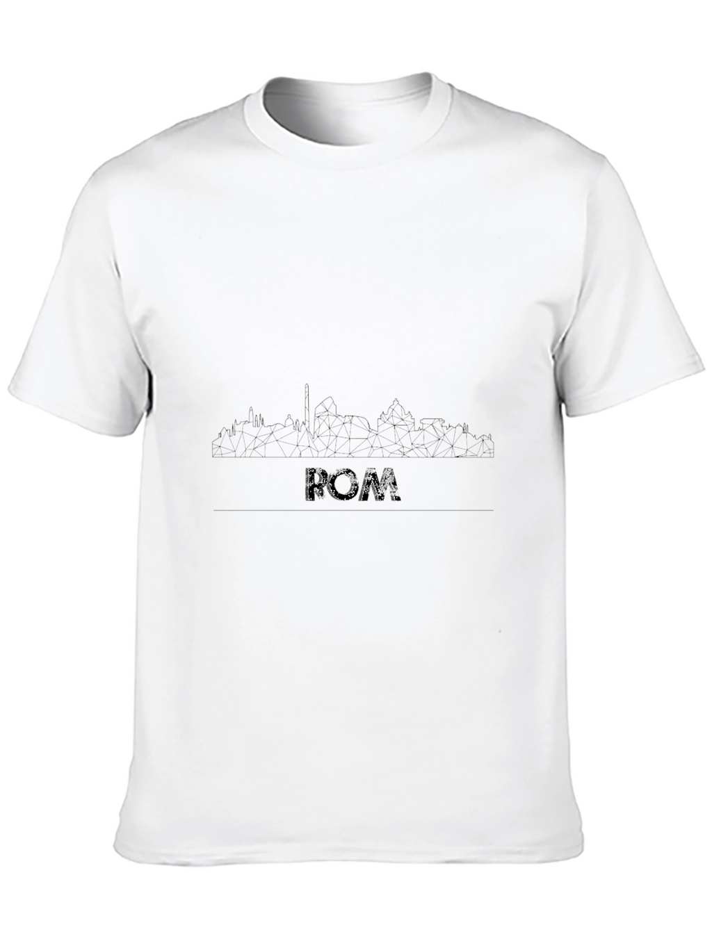 Rome Skyline T-Shirt - Black Graphic Tee