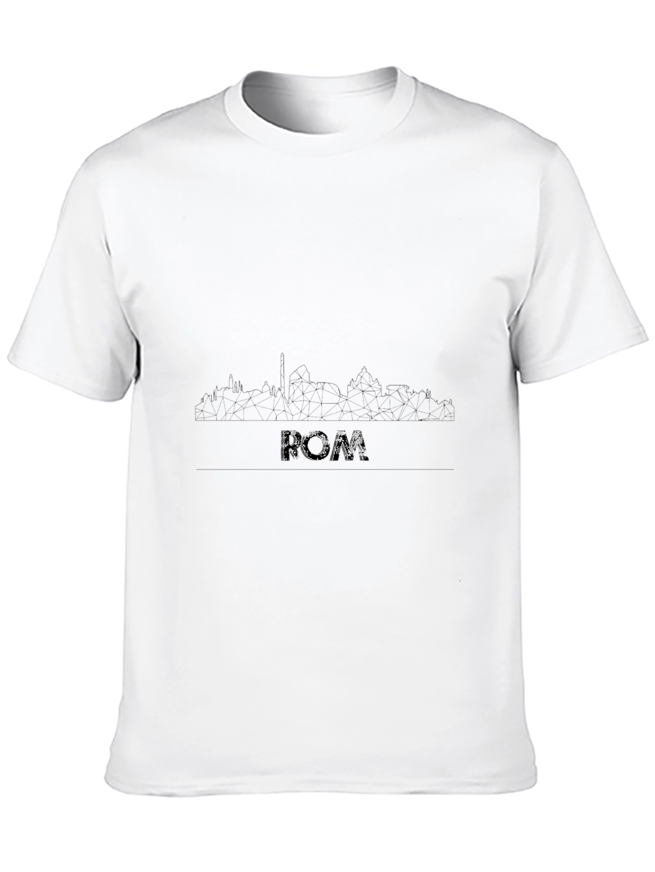 Rome Skyline T-Shirt - Black Graphic Tee