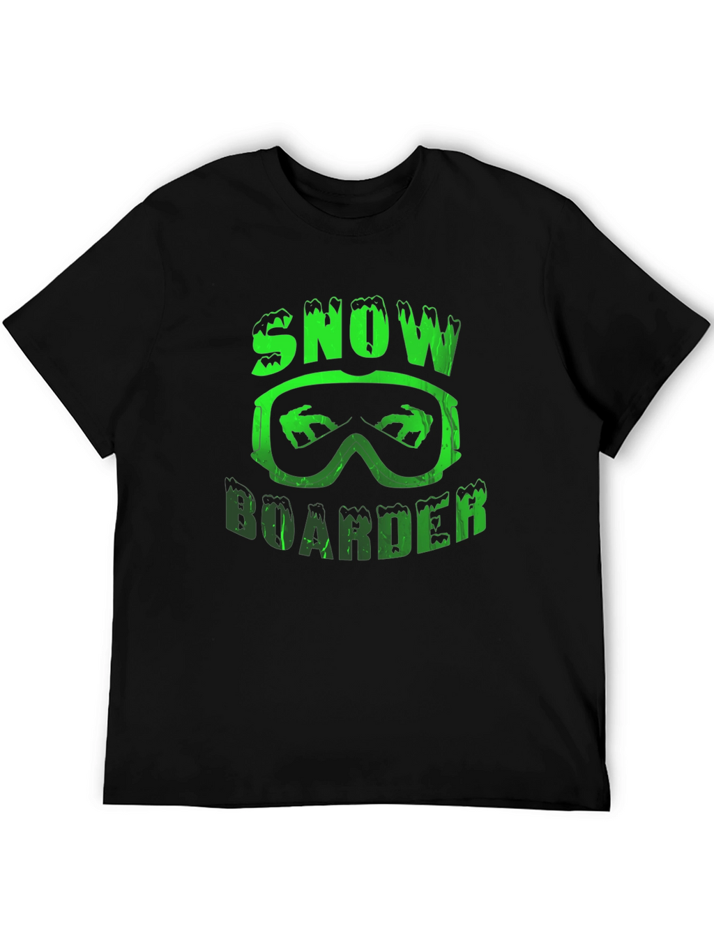 Snowboarder Graphic Tee - Black Cotton