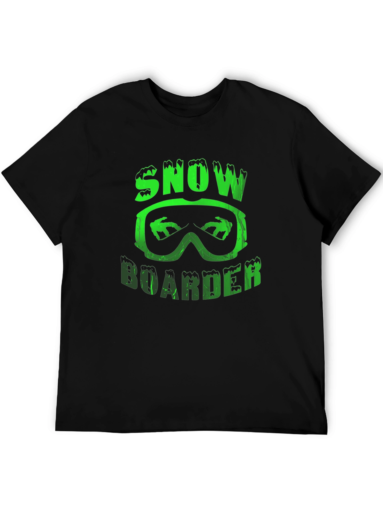 Snowboarder Graphic Tee - Black Cotton