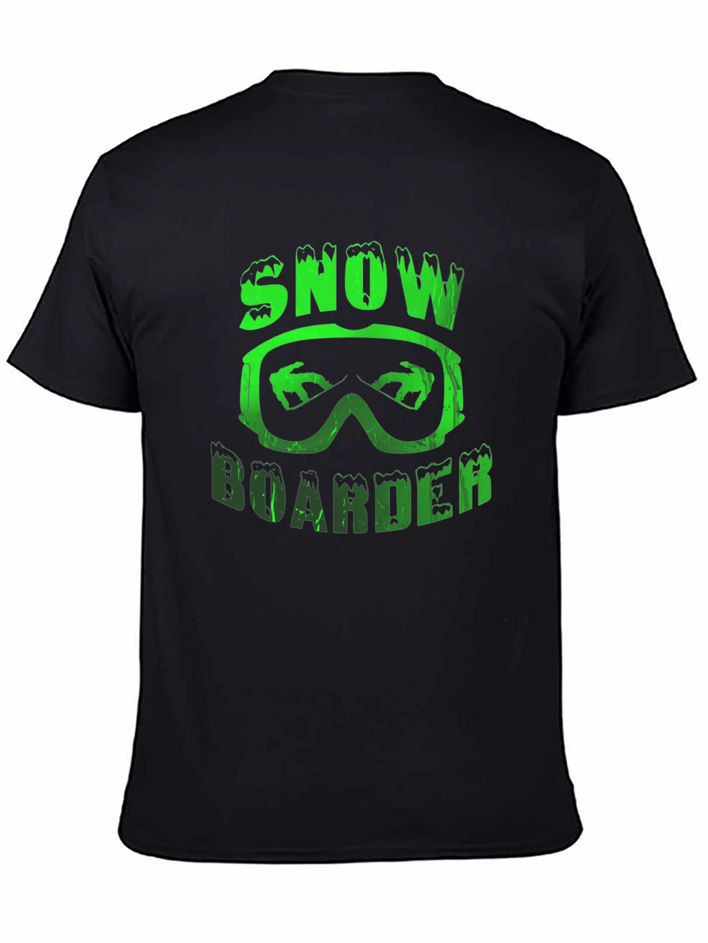 Snowboarder Graphic Tee - Black Cotton
