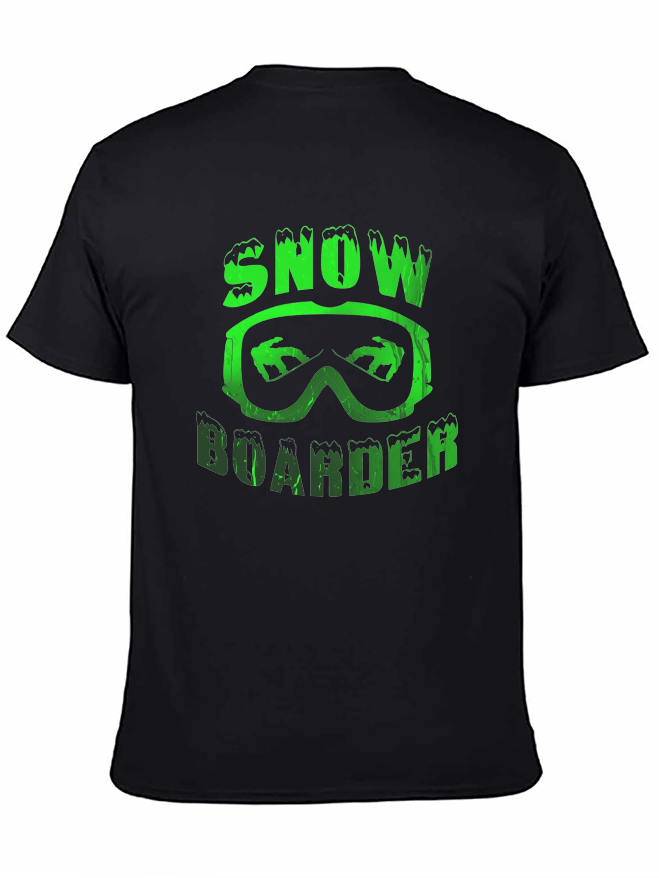 Snowboarder Graphic Tee - Black Cotton