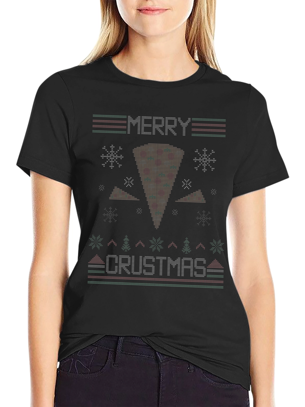 Merry Crustmas Pizza Ugly Christmas Sweater T-Shirt