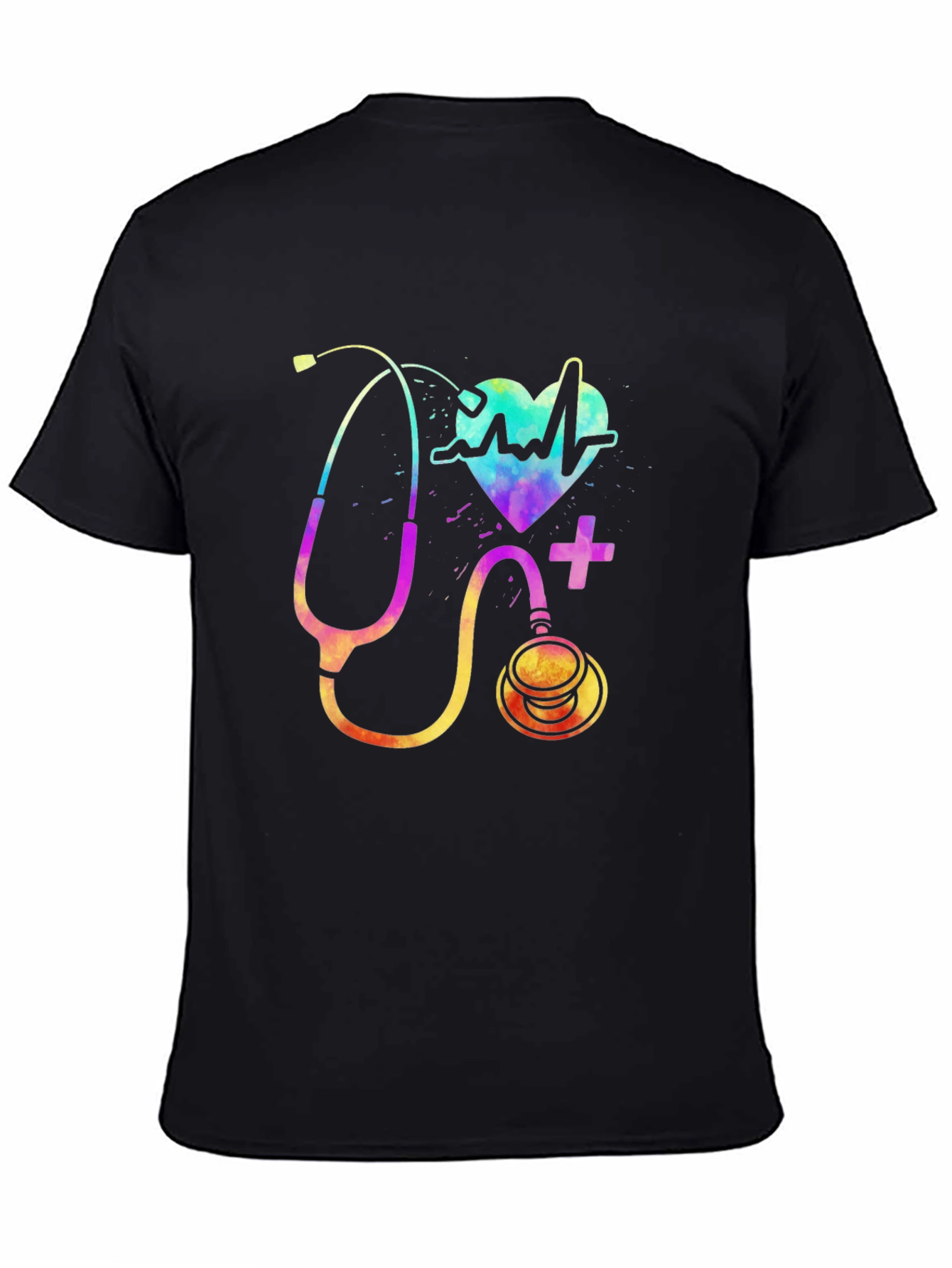 Colorful Stethoscope Graphic T-Shirt - Medical Design