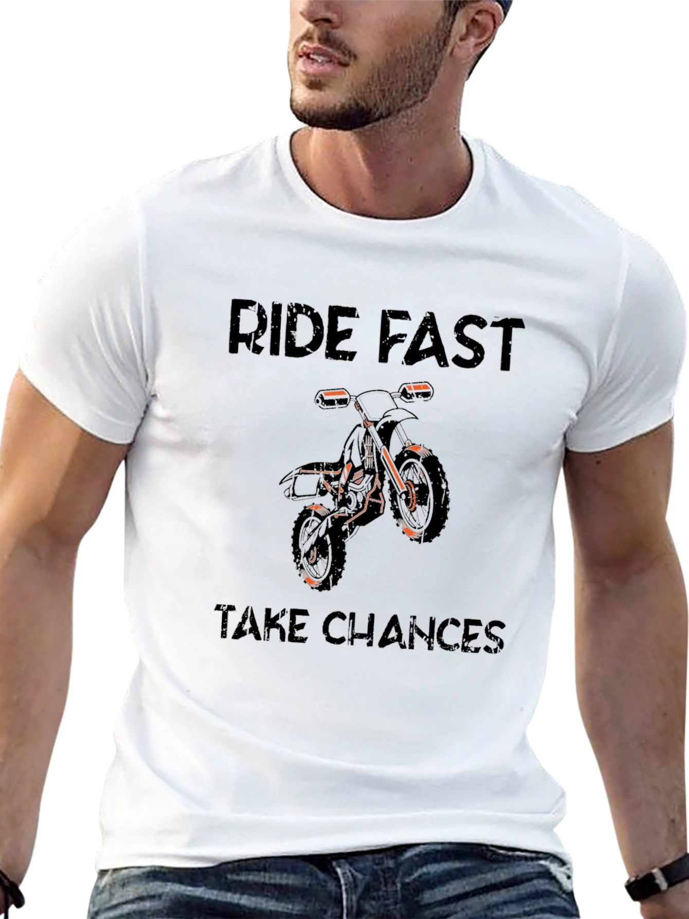 Ride Fast Take Chances Graphic Tee - Black