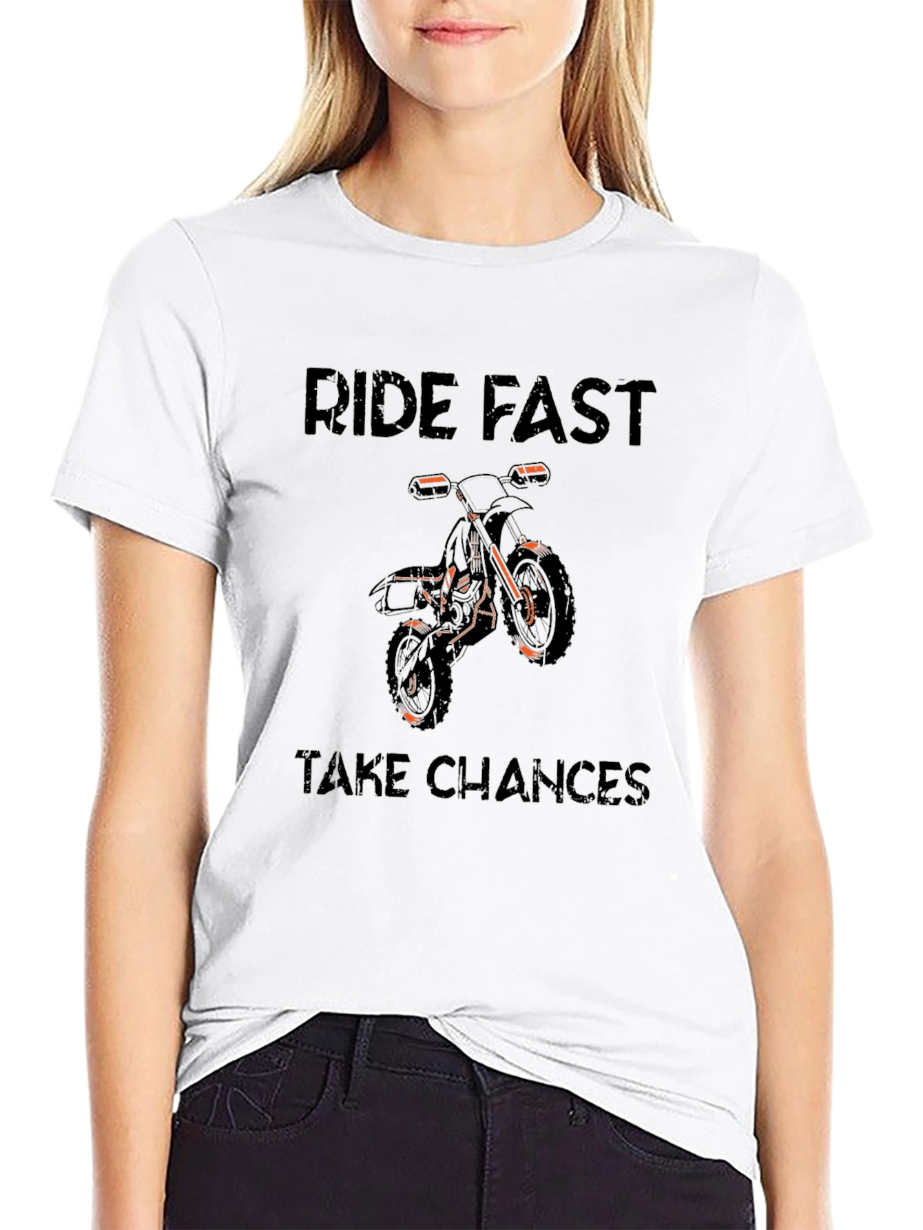 Ride Fast Take Chances Graphic Tee - Black