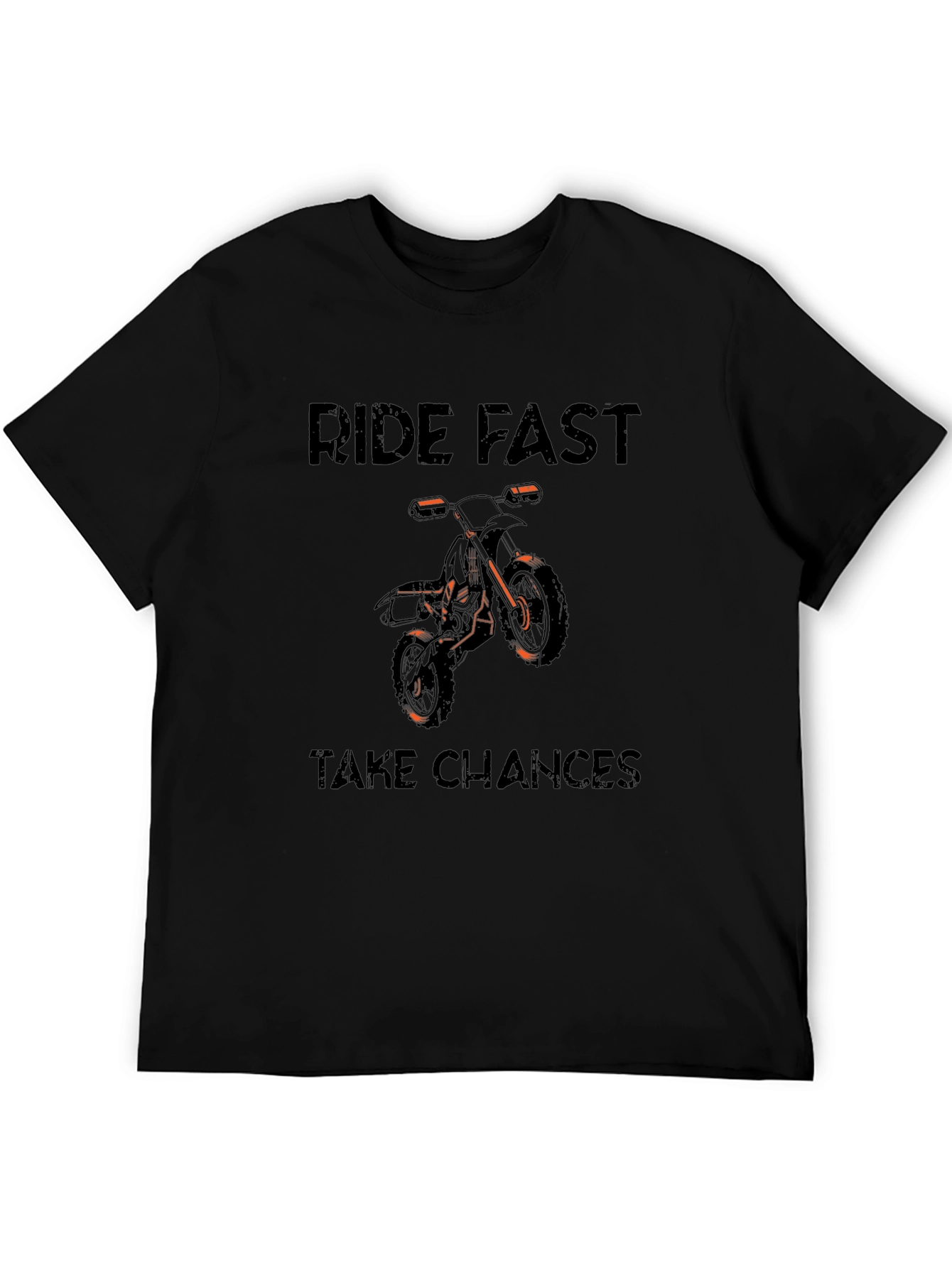 Ride Fast Take Chances Graphic Tee - Black