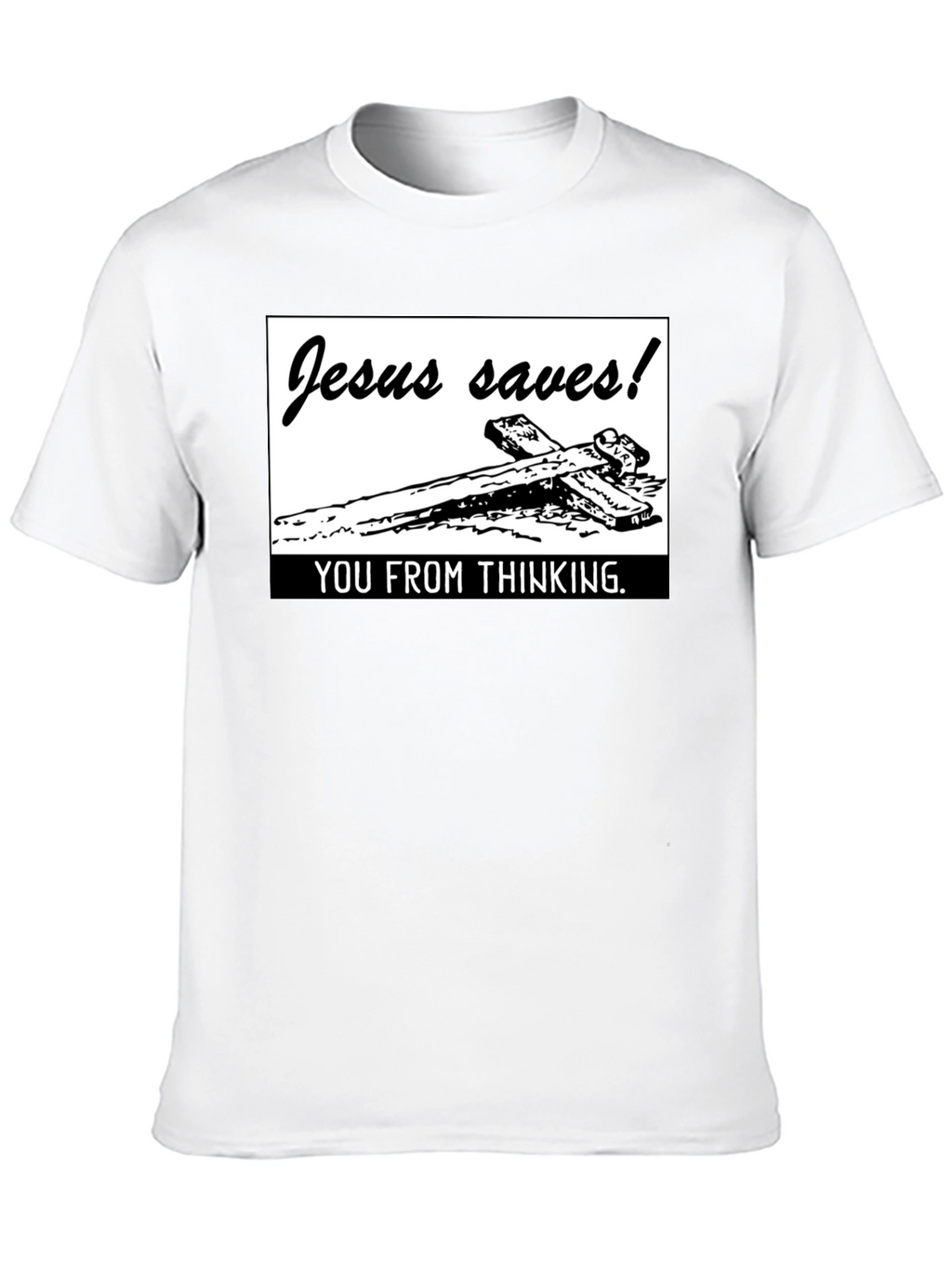 Jesus Saves! Graphic T-Shirt - Black