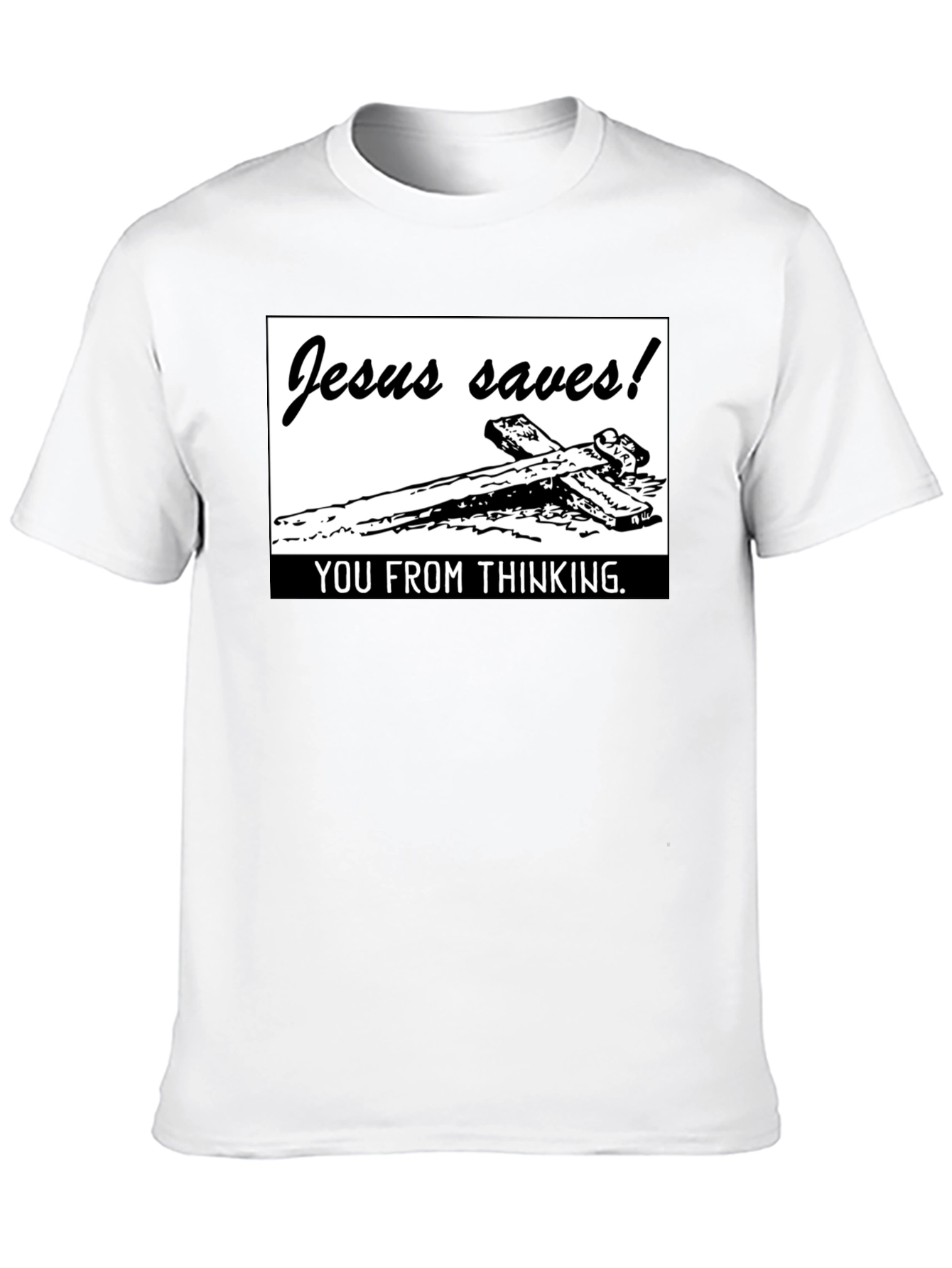 Jesus Saves! Graphic T-Shirt - Black