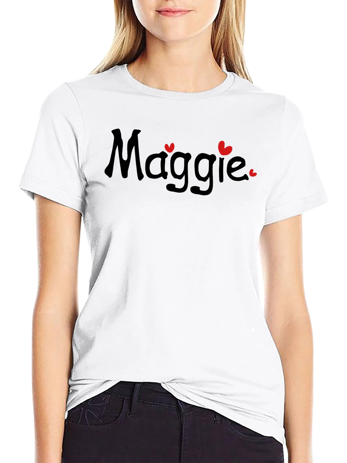 Maggie Heart T-Shirt - Personalized Valentines Day Gift