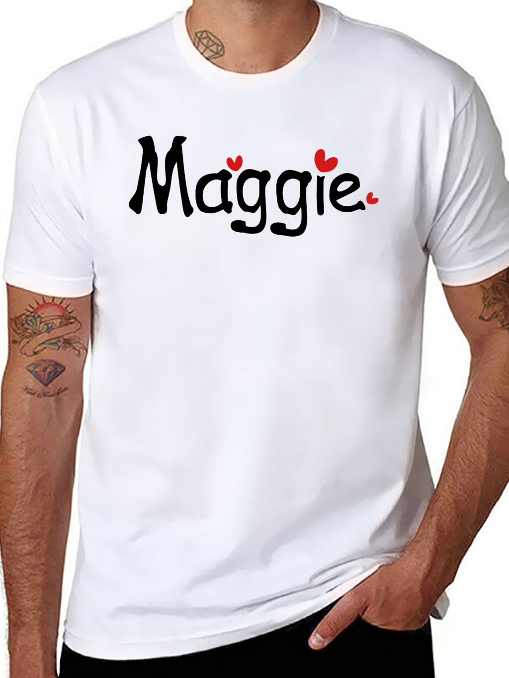 Maggie Heart T-Shirt - Personalized Valentines Day Gift