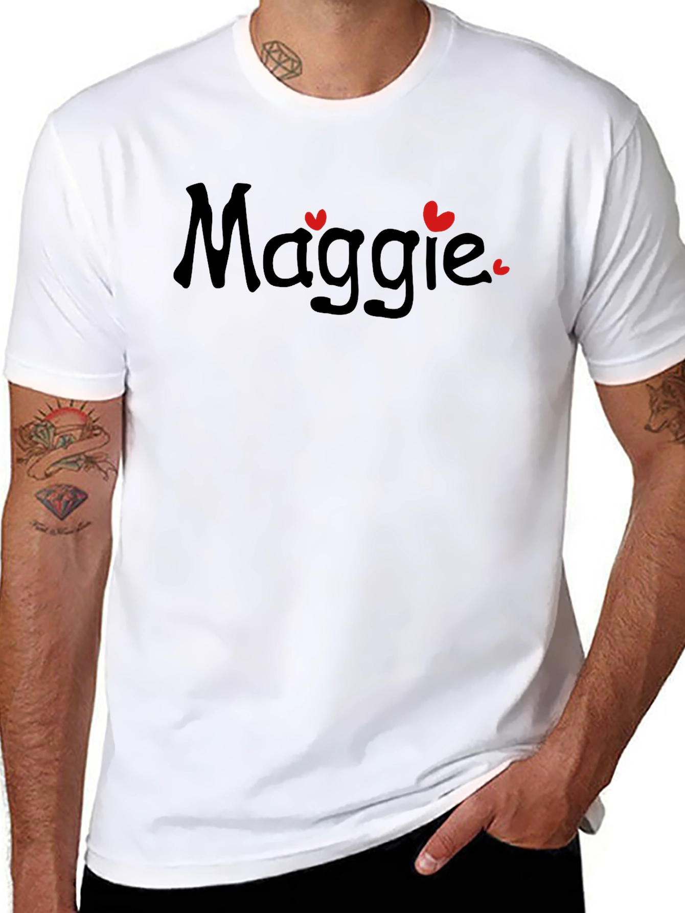 Maggie Heart T-Shirt - Personalized Valentines Day Gift