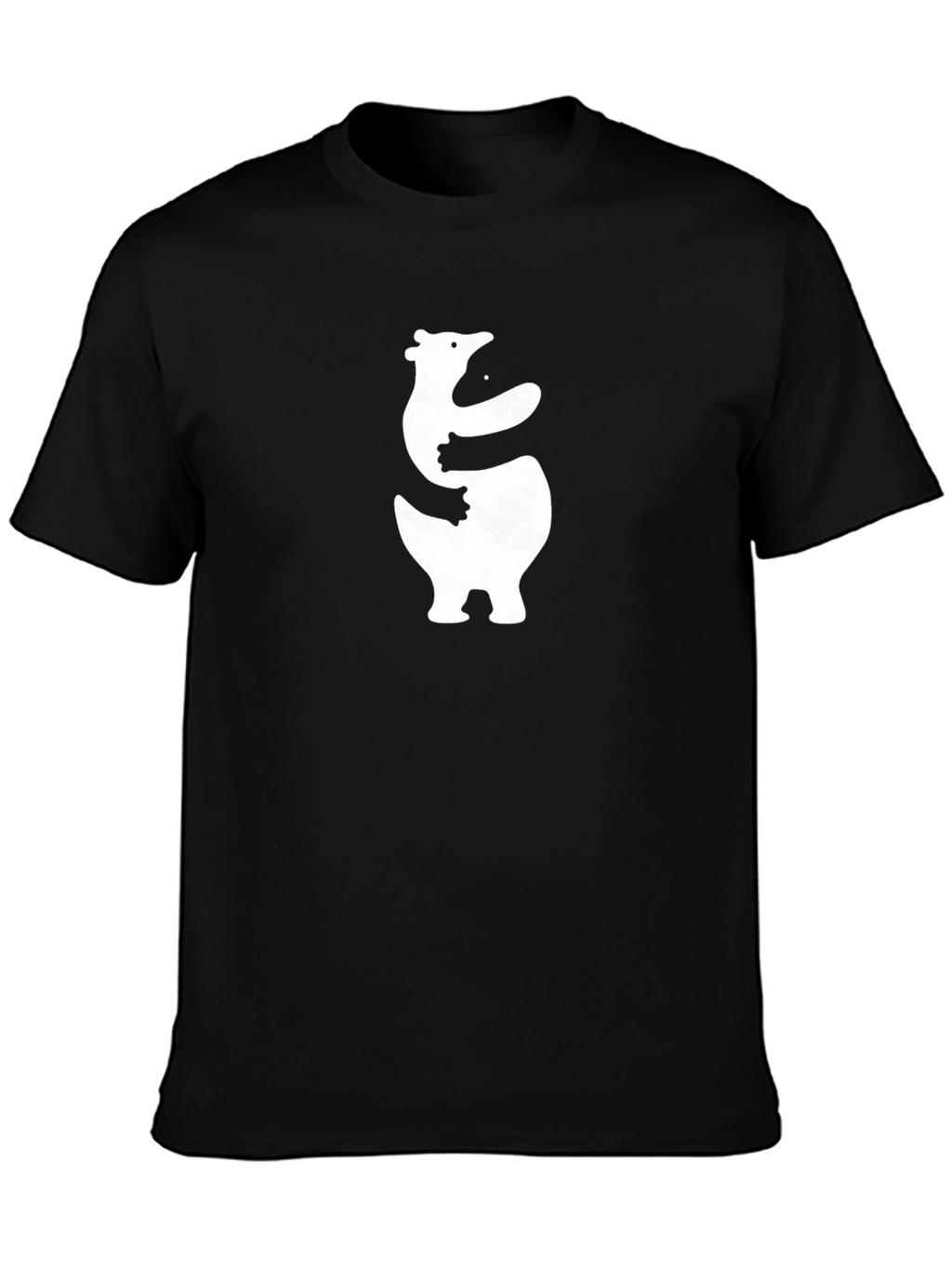 Yin Yang Bear Hug Black T-Shirt